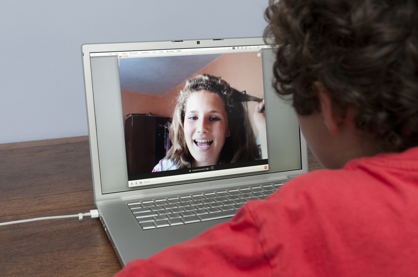 Children talking online