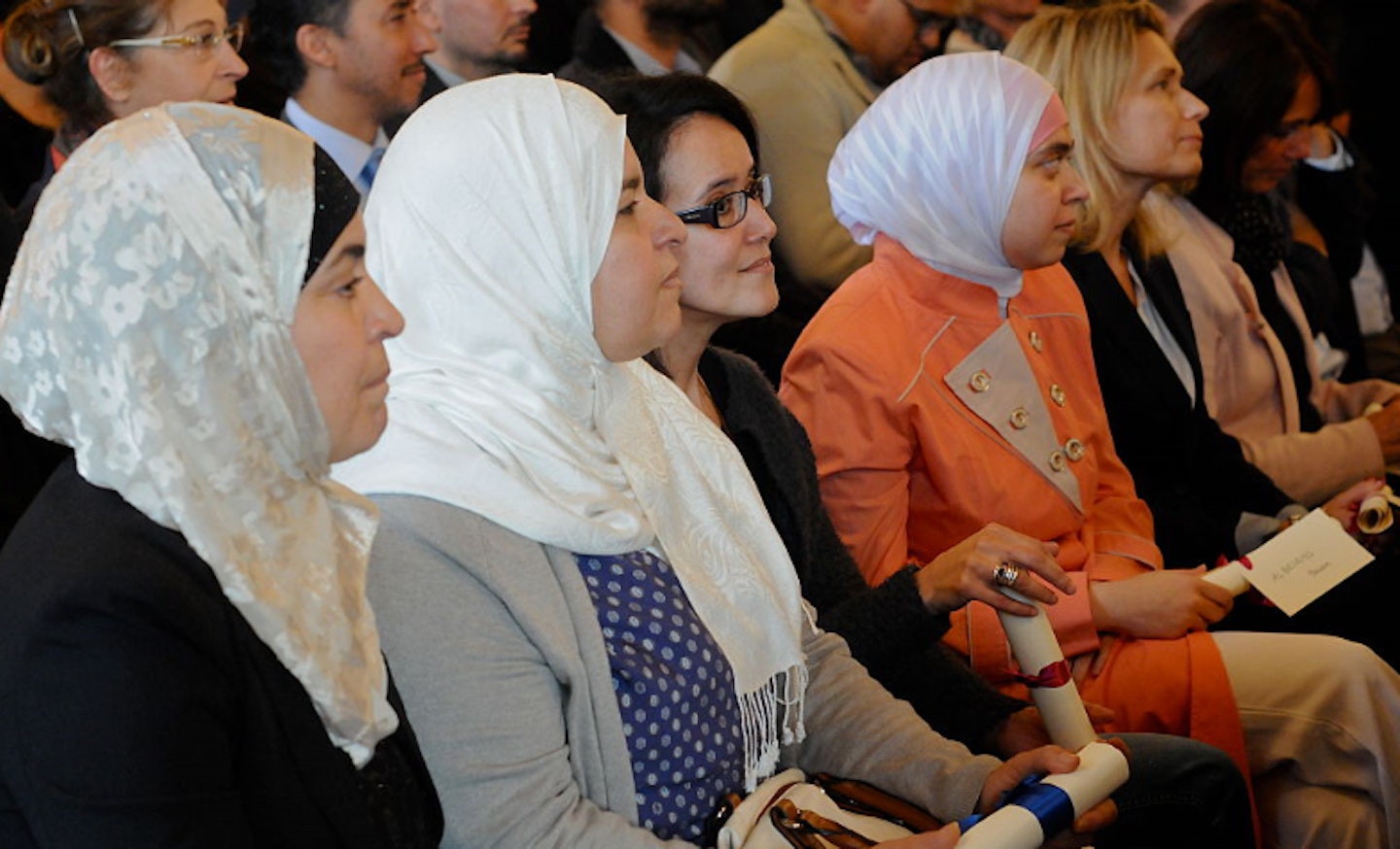 Muslim women at an Integration Week in Lyon, France