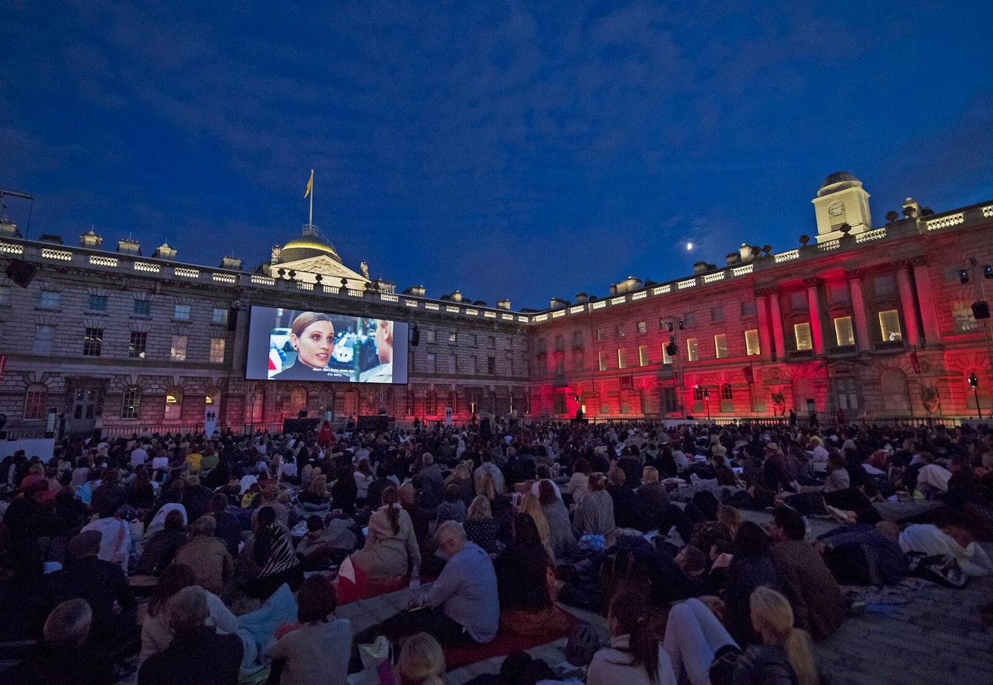 Outdoor cinema at Somerset House, London