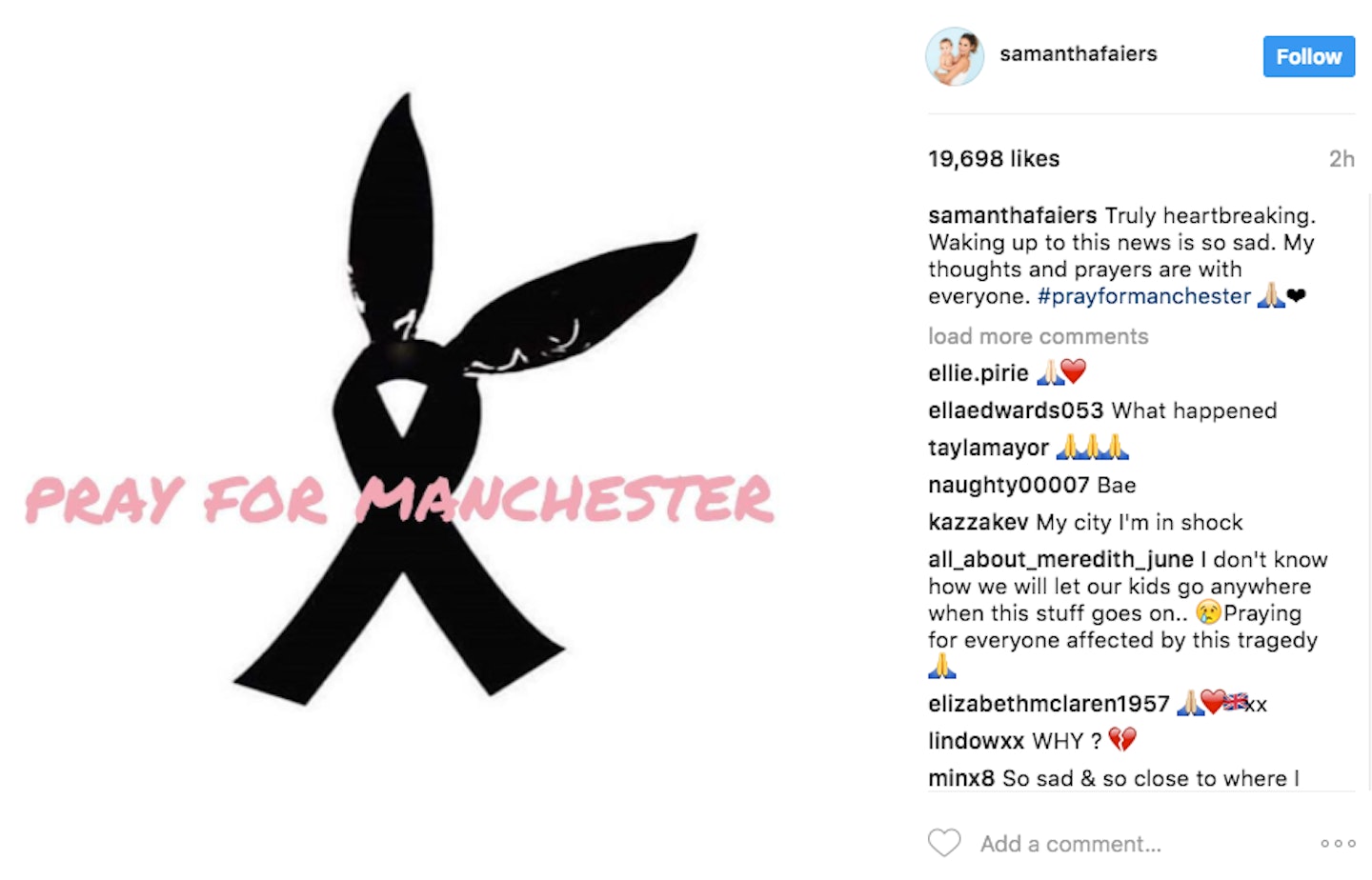 Manchester celebrity tributes