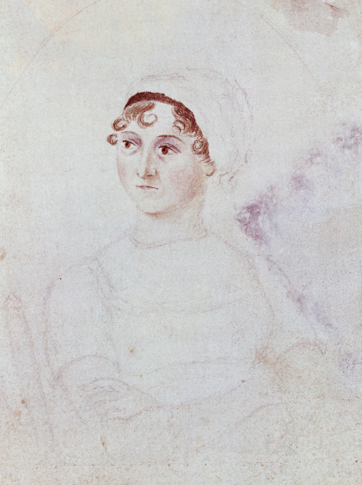 A sketch of Jane Austen at the National Portrait Gallery