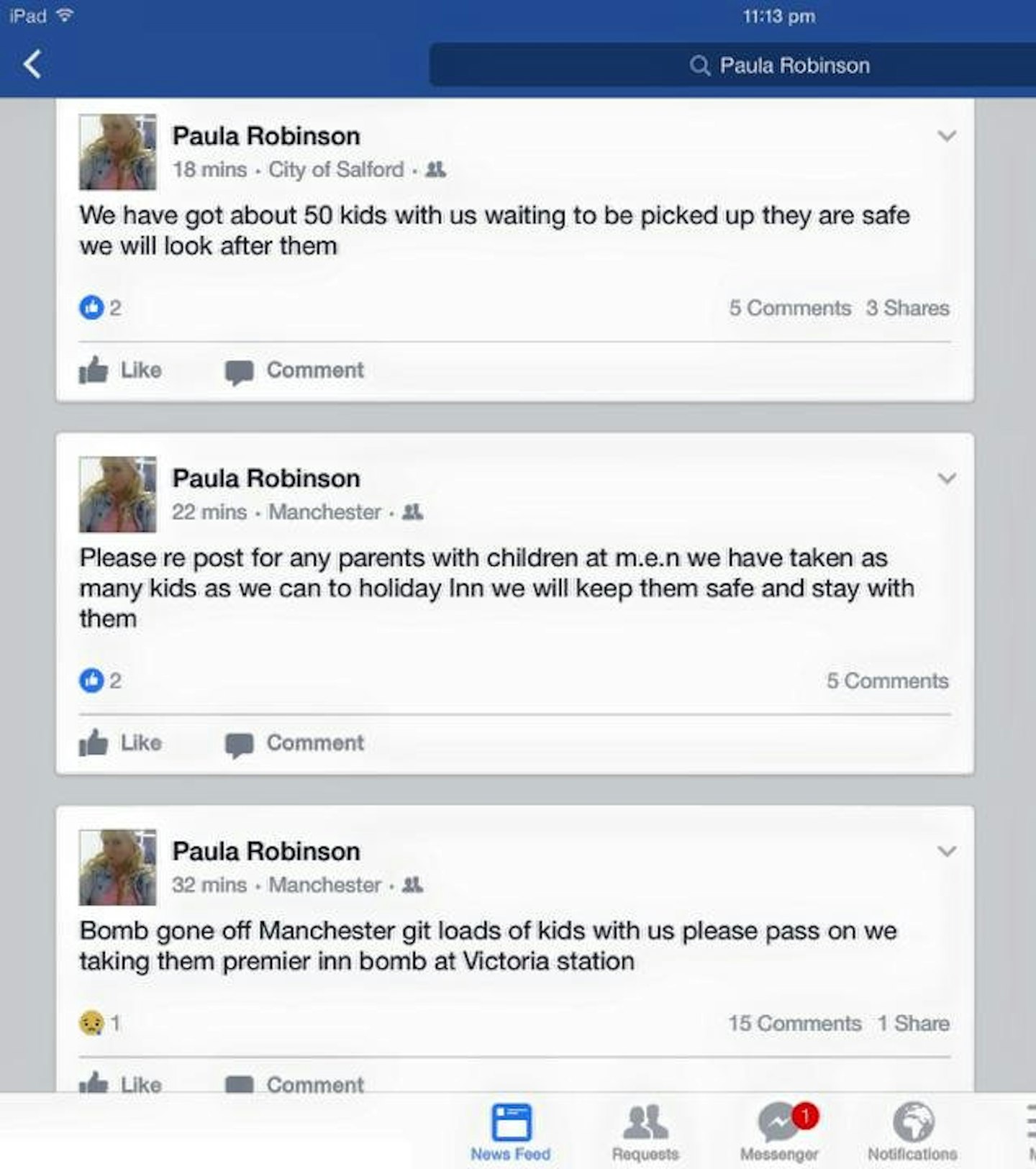 angel-manchester-paula-robinson-takes-care-traumatised-youngsters-manchester-terror-ariana-grande