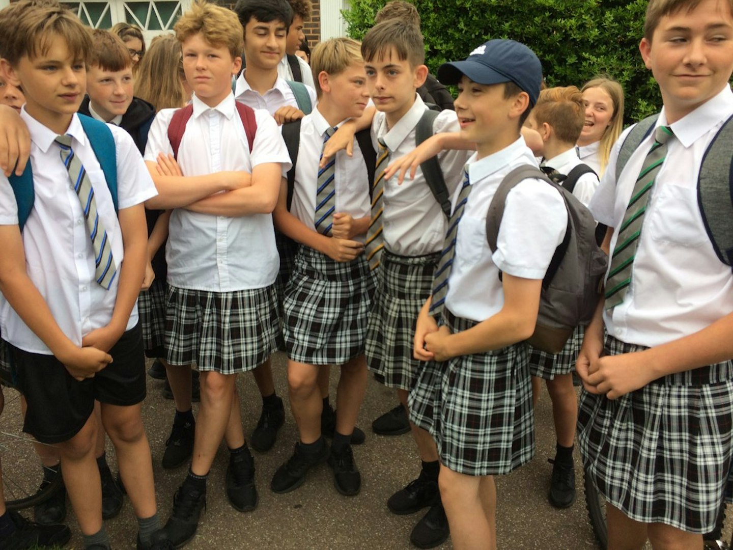teenage-boys-wear-skirts-school-protest-shorts-uniform-heatwave