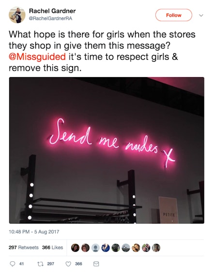 440px x 565px - Missguided forced to remove 'disrespectful' sign aimed at teenagers  following online backlash | Closer