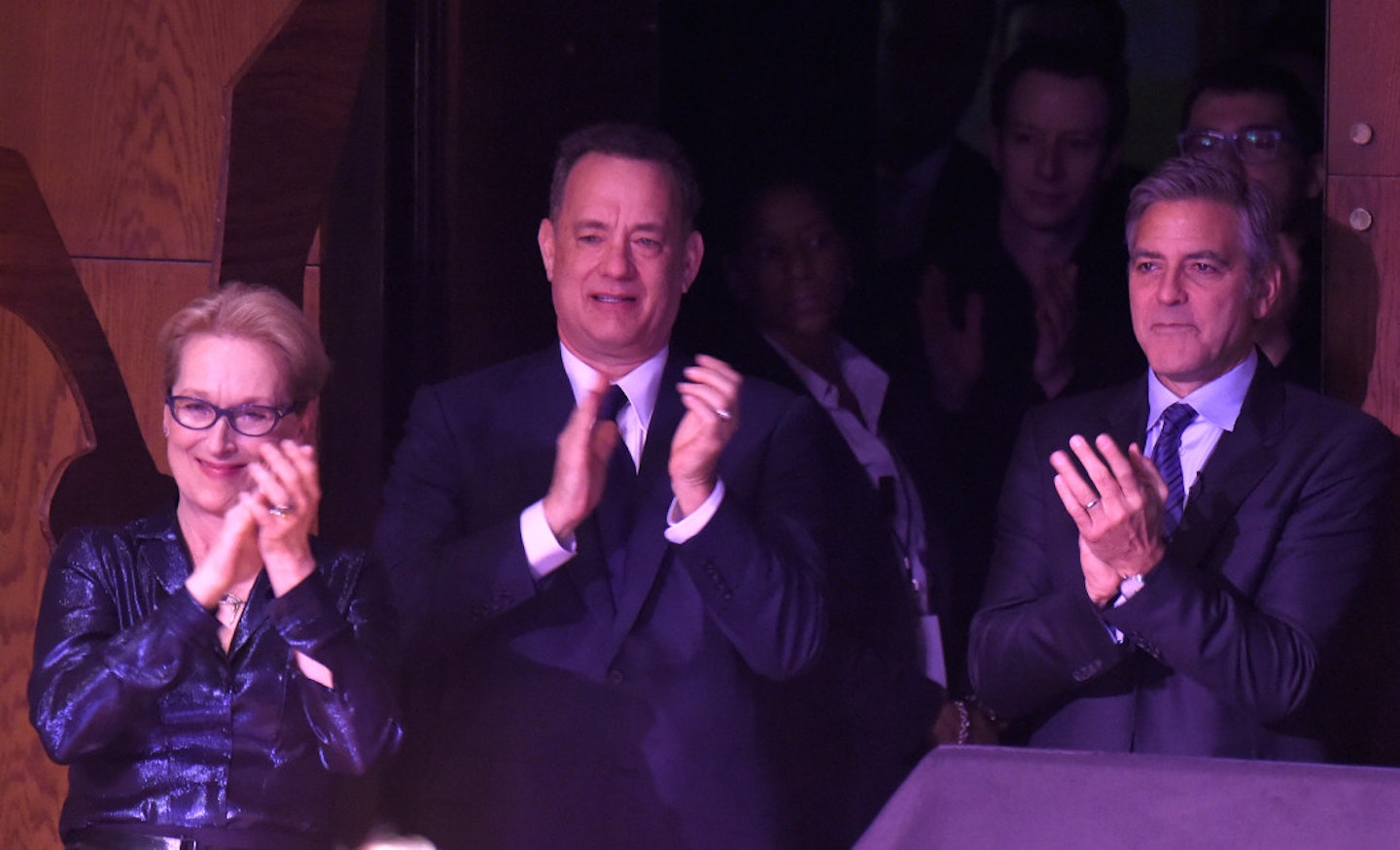 Meryl Streep, Tom Hanks and George Clooney at  SeriousFun Children's Network 2015 New York Gala [Getty]