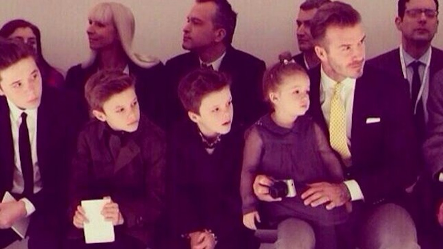 The Beckham kids were on their best behaviour.