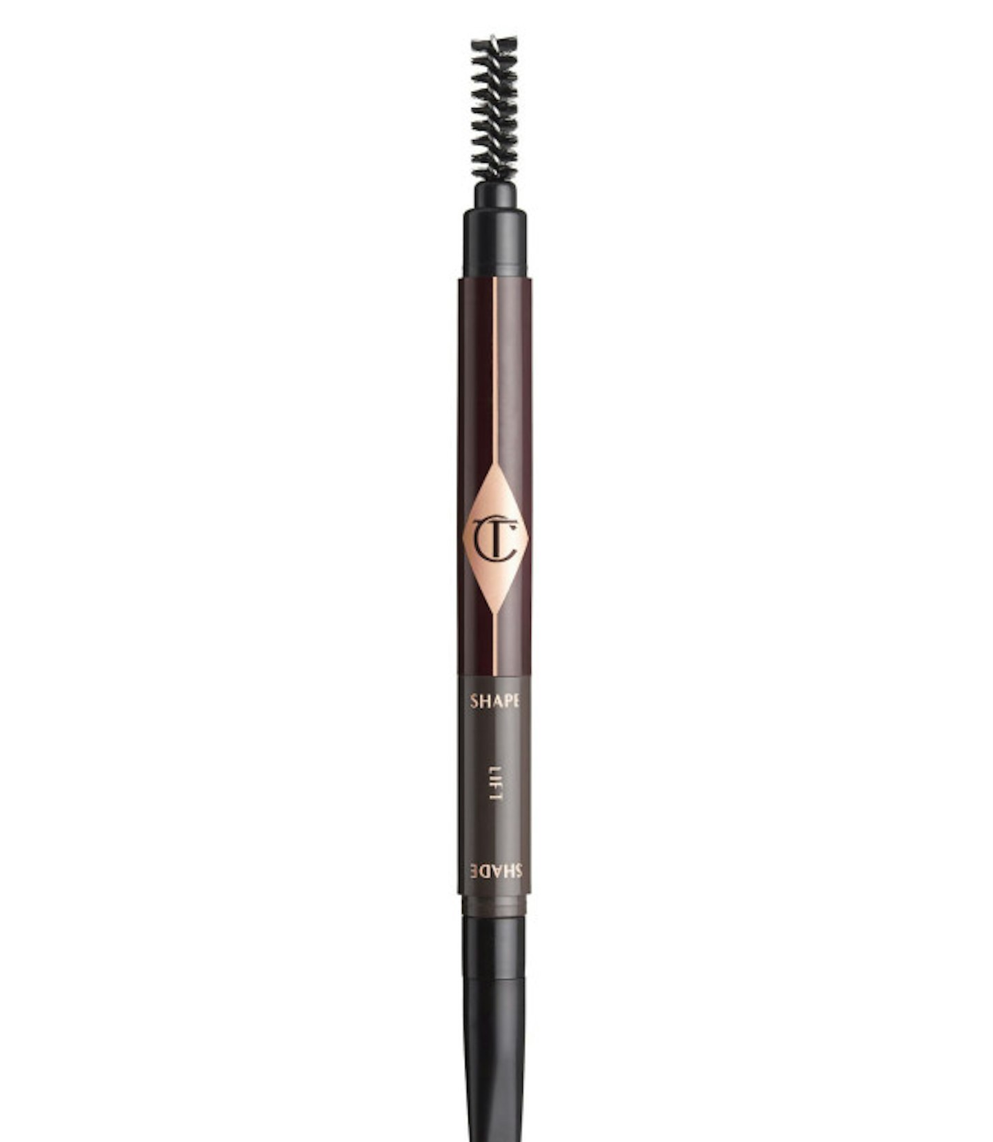 Charlotte enhanced Amal's strong brows with this statement pencil inspired by Cara Delevingne