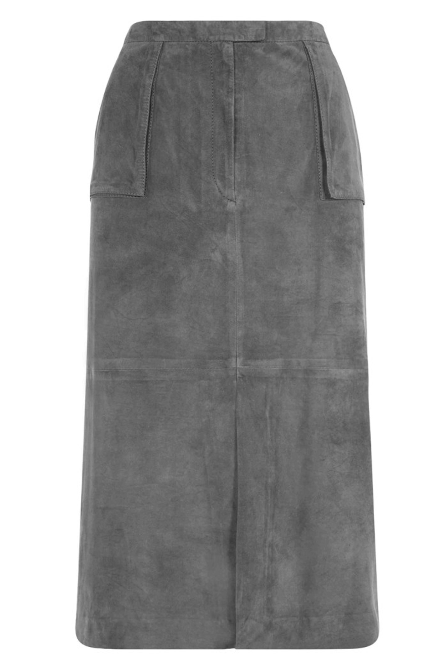 Grey Suede Skirt, Jaeger, £350