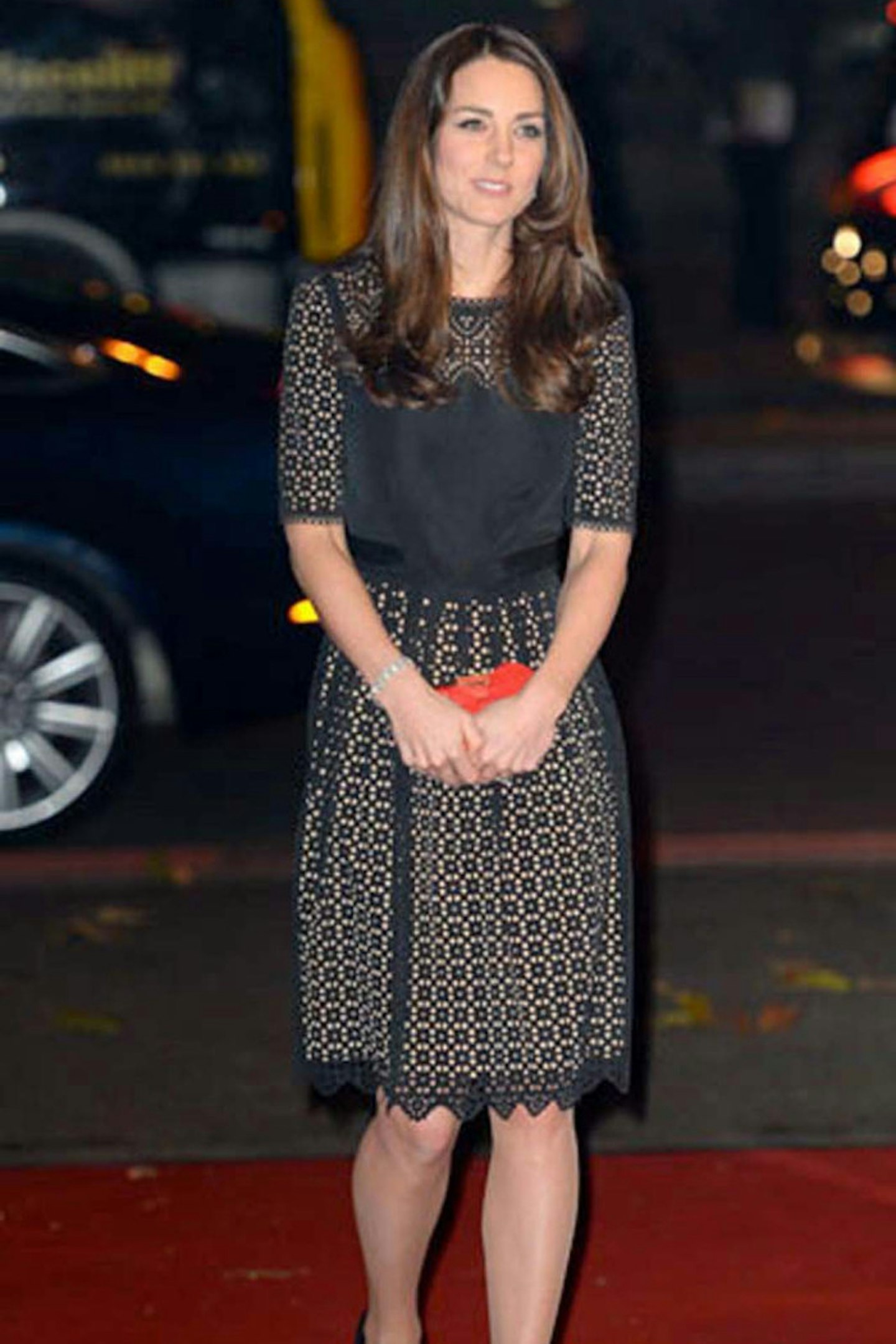 The Duchess of Cambridge in a Temperley London dress at the Sports Aid Ball, 28 November 2013