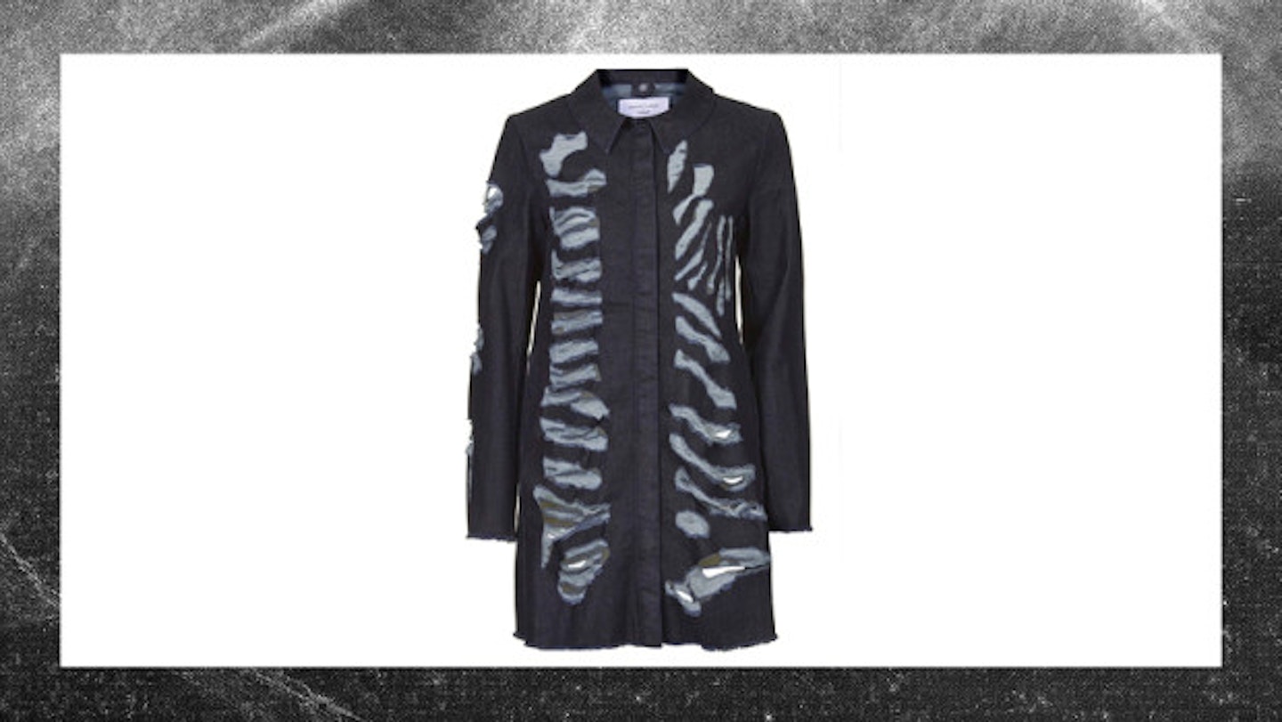 Marquesu2019Almeida x Topshop shredded denim coat, £175