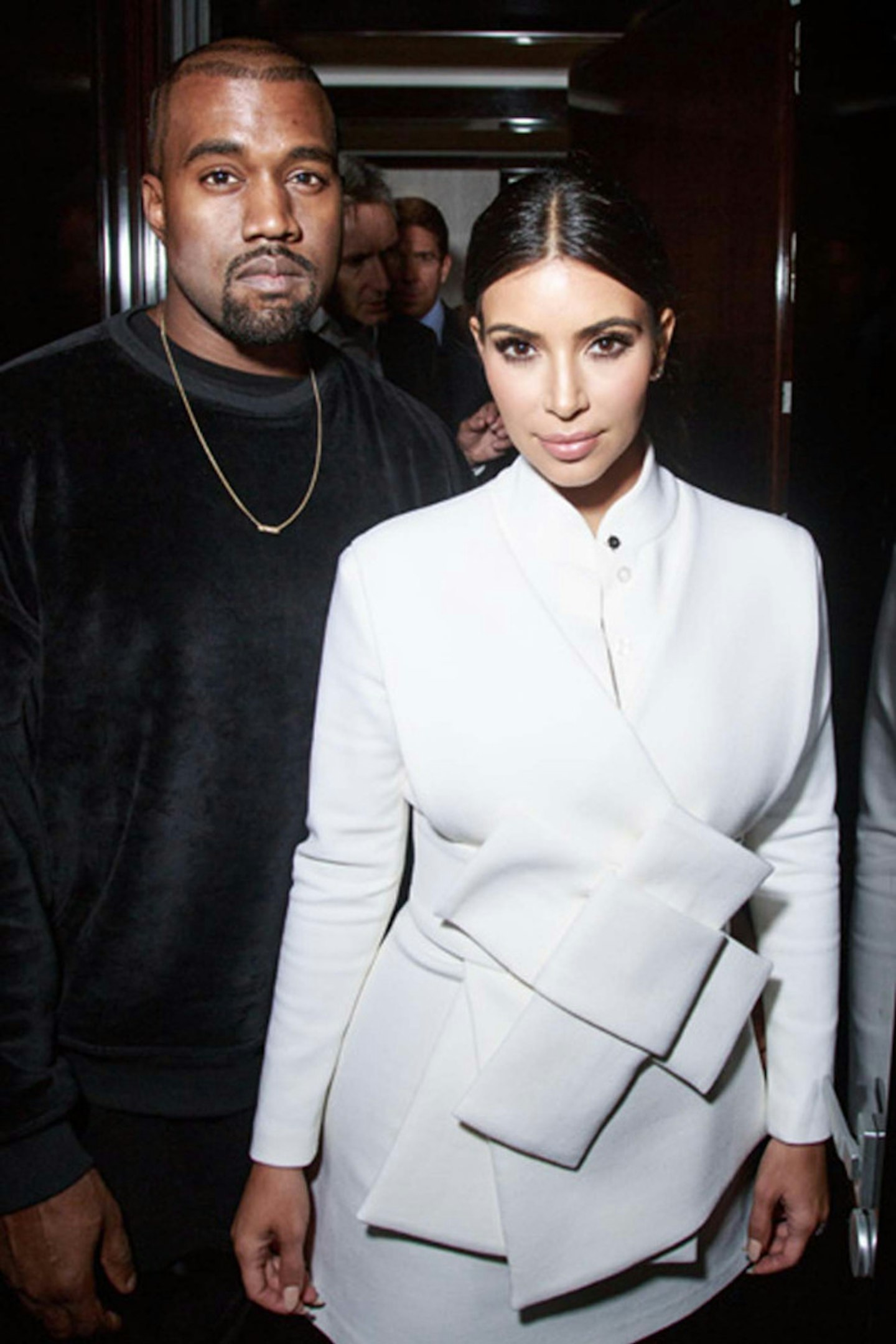 Kanye West and Kim Kardashian at Buro 24/7 Fashion Forward Initiative cocktail party