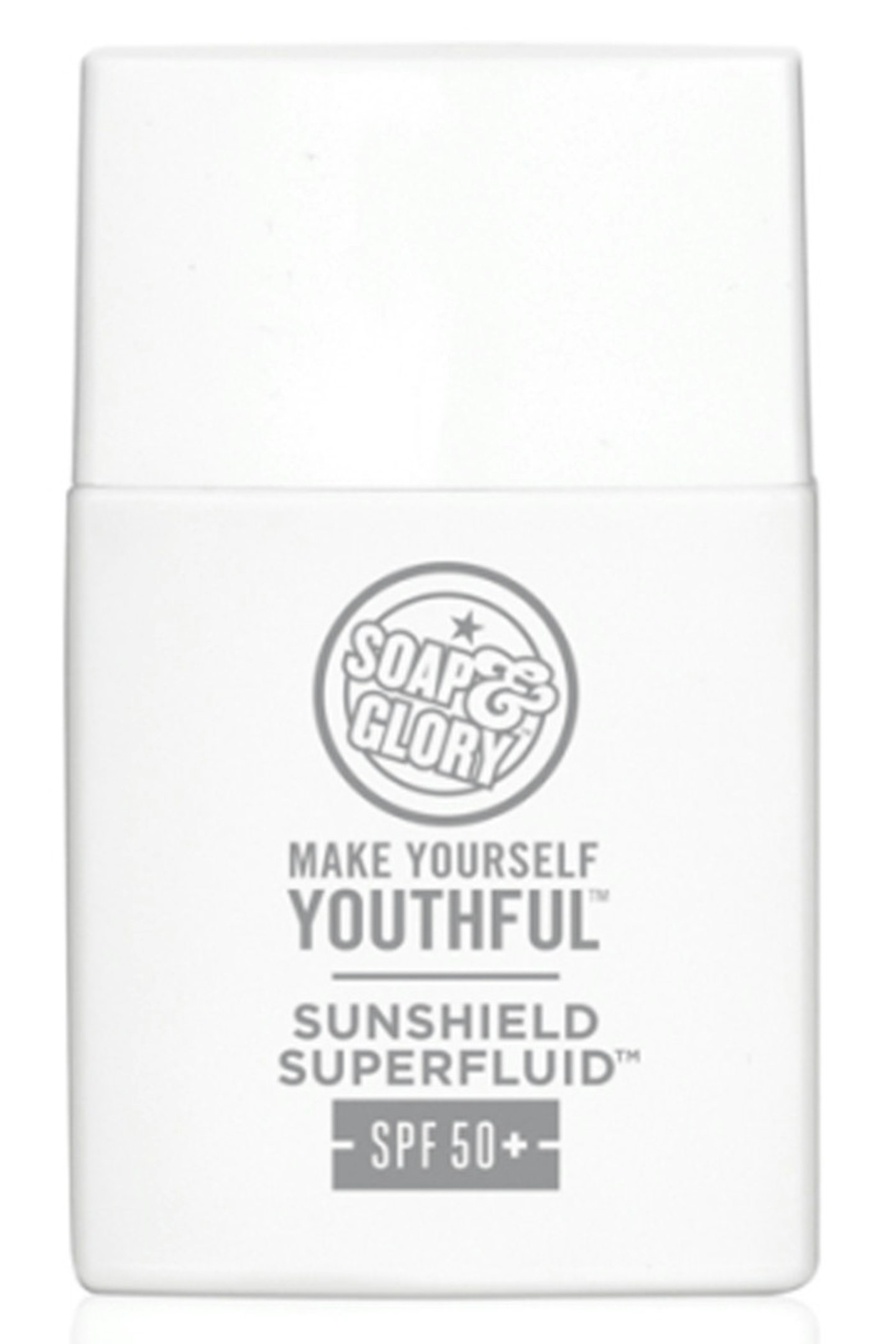 Soap & Glory Make Yourself Youthful Sunshield Superfluid SPF50, £15.00