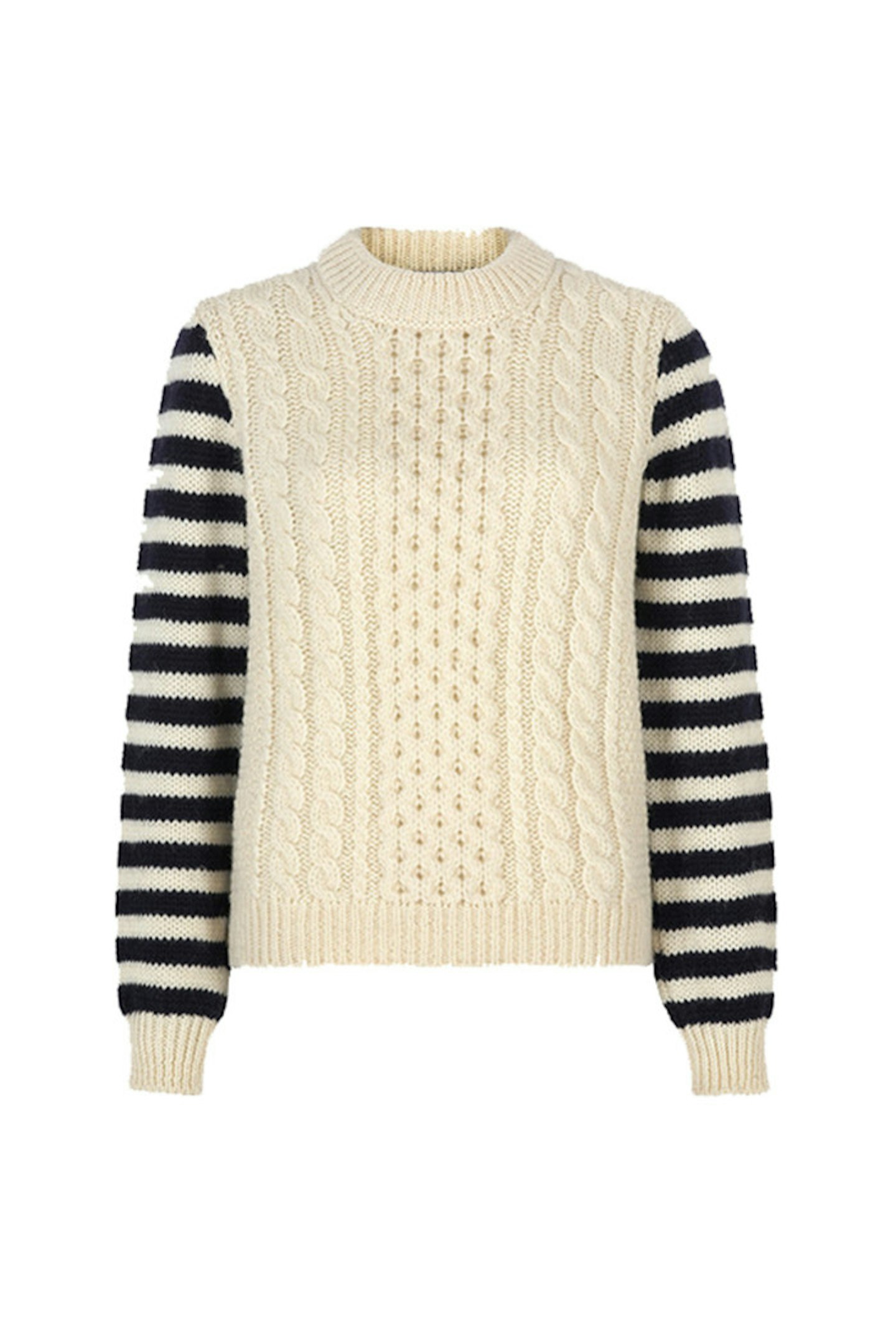 Striped Sleeve Aran Knit, £235, &Daughter