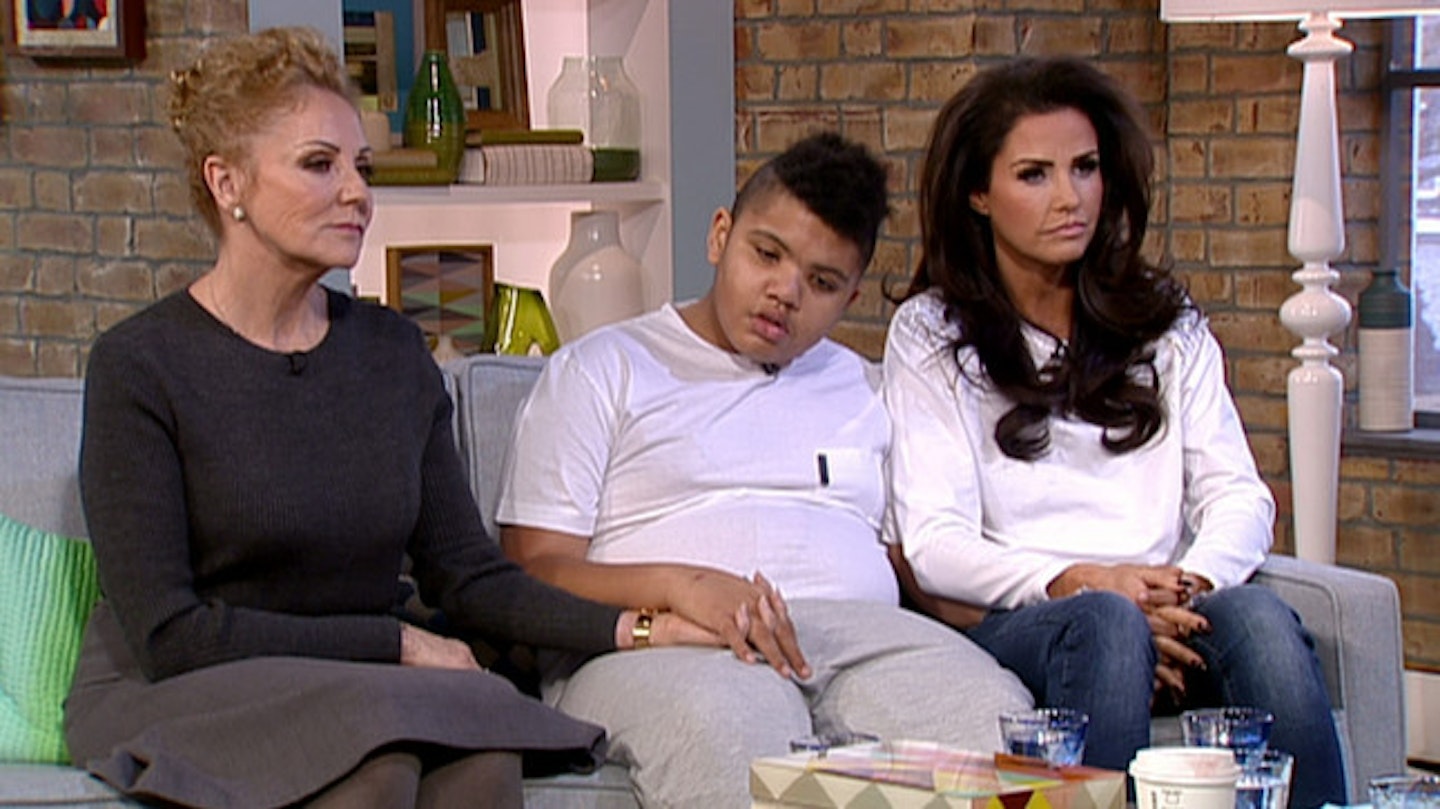 Harvey with mum, Katie, and grandmother, Amy