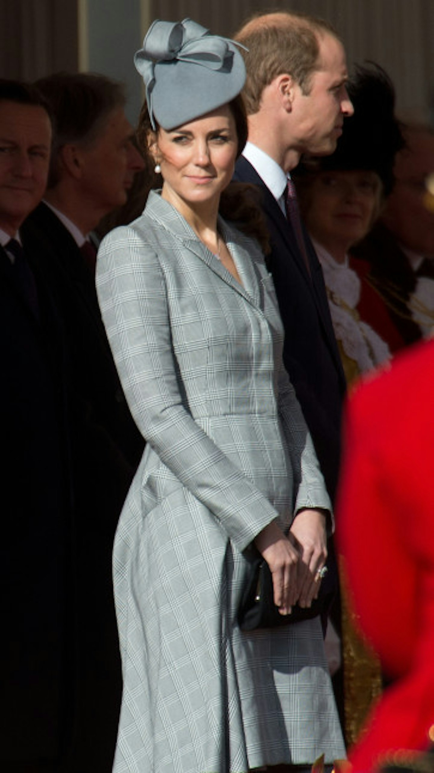 Kate's baby bump was visible during her recent engagement