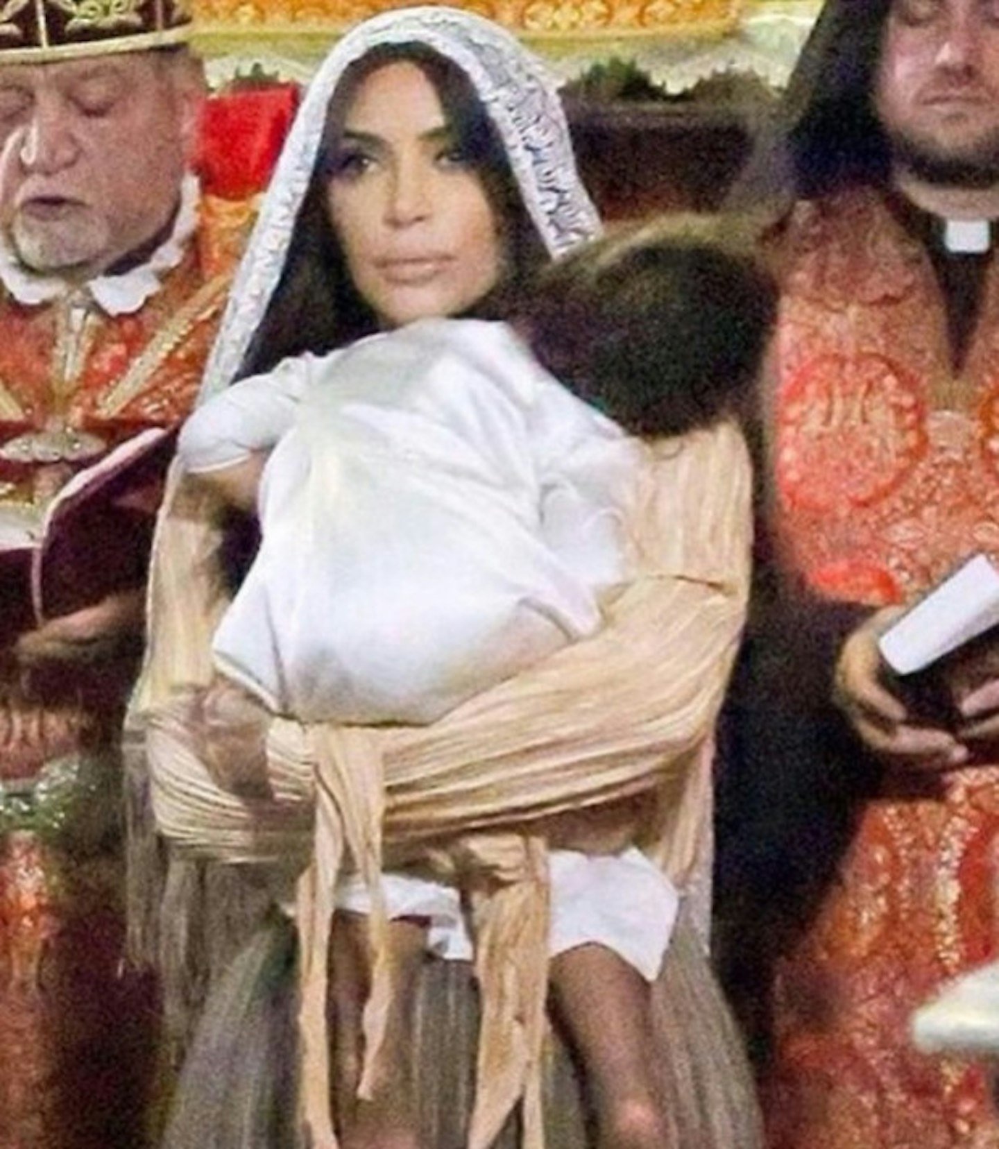 Kim Kardashian North West christening 1