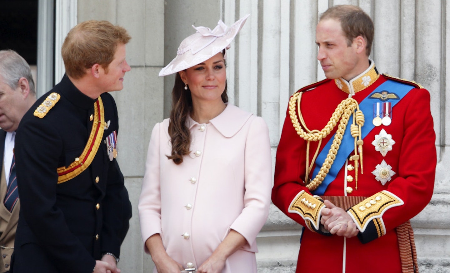 Prince Harry, Kate Middleton and Prince William on the balcony of Buckingham Palace [Getty]