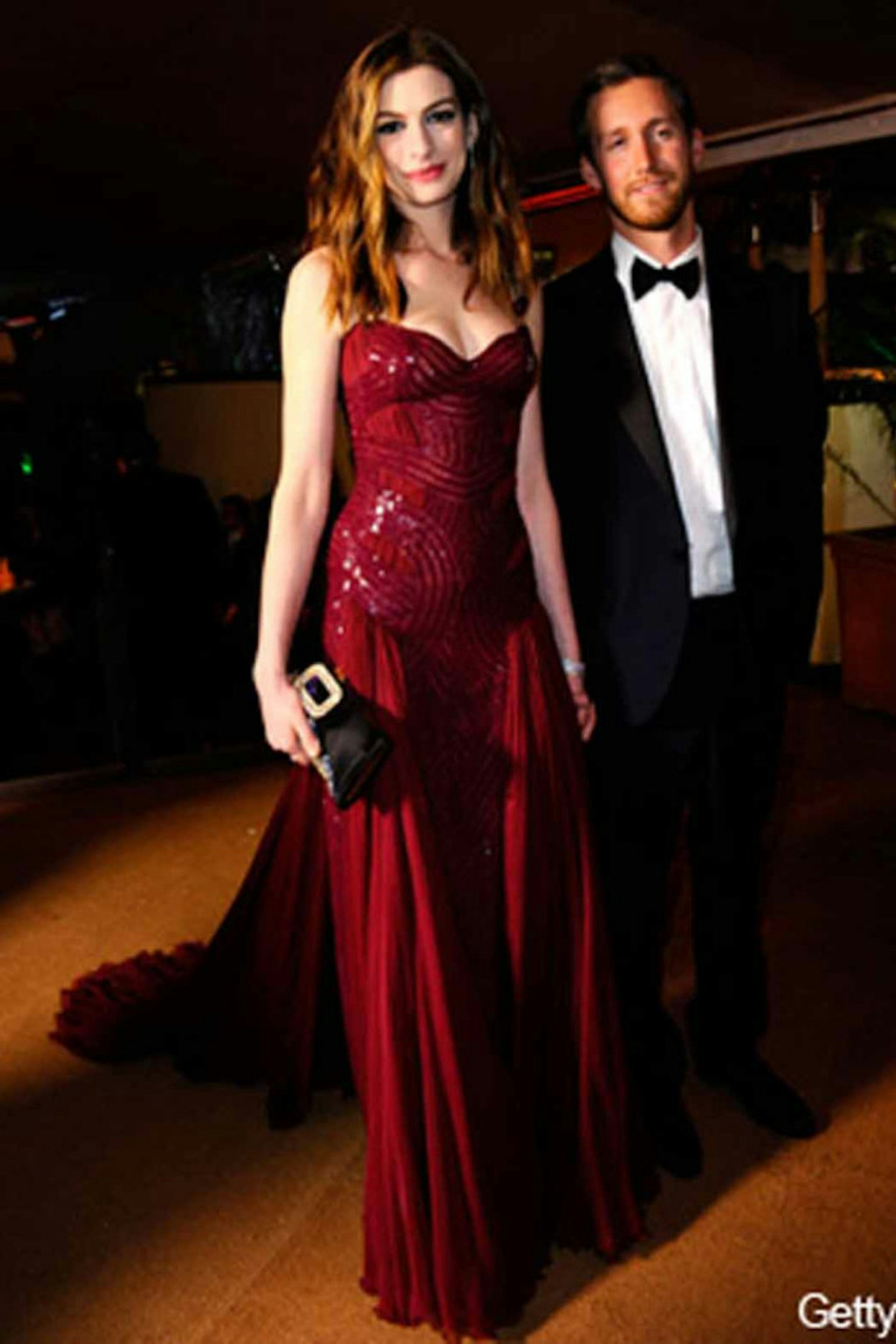Anne Hathaway the oscars style 2011 atelier versace red dress