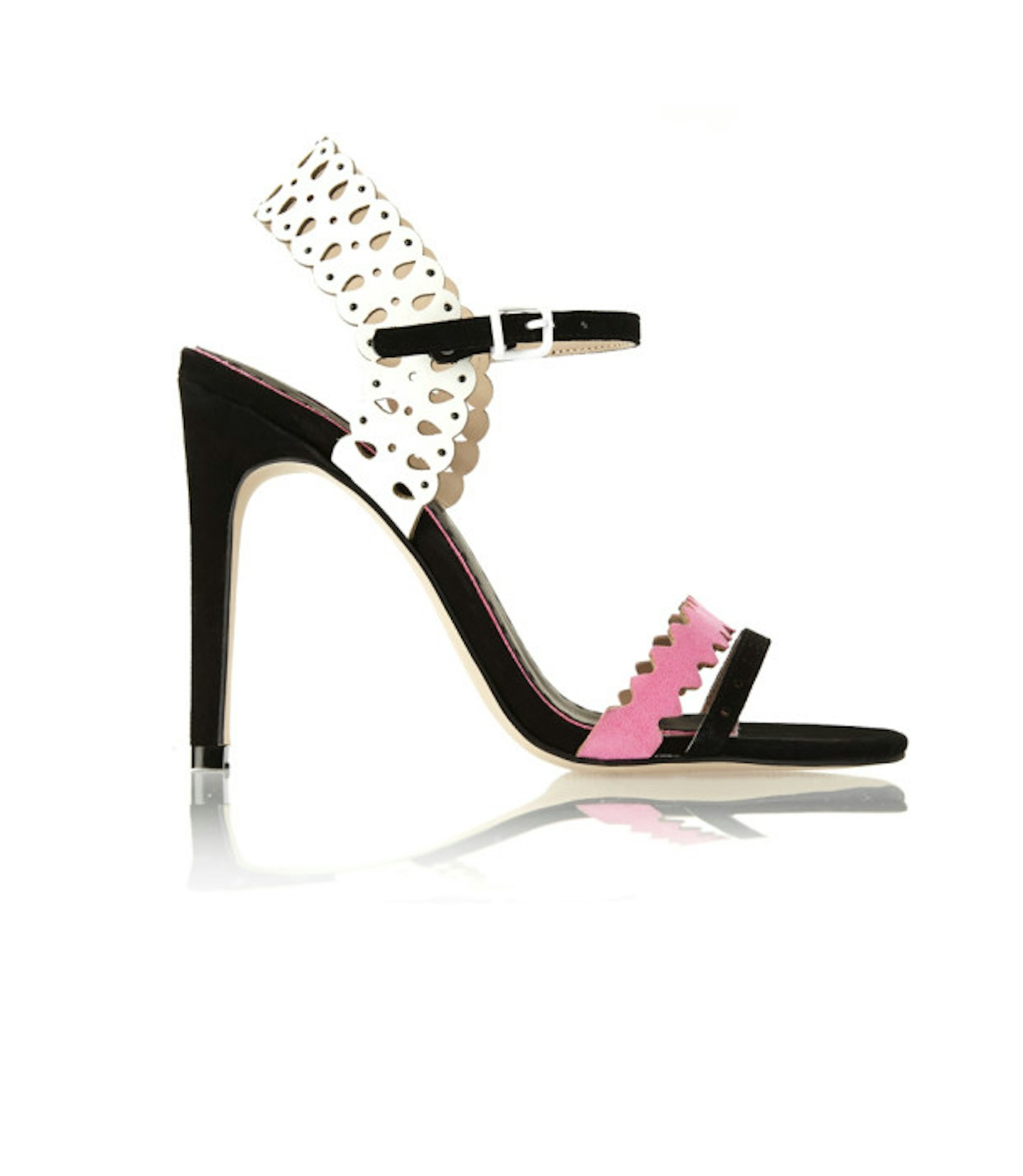 six-o-clock-shoes-kurt-geiger-pink-black-white-cut-out-heels