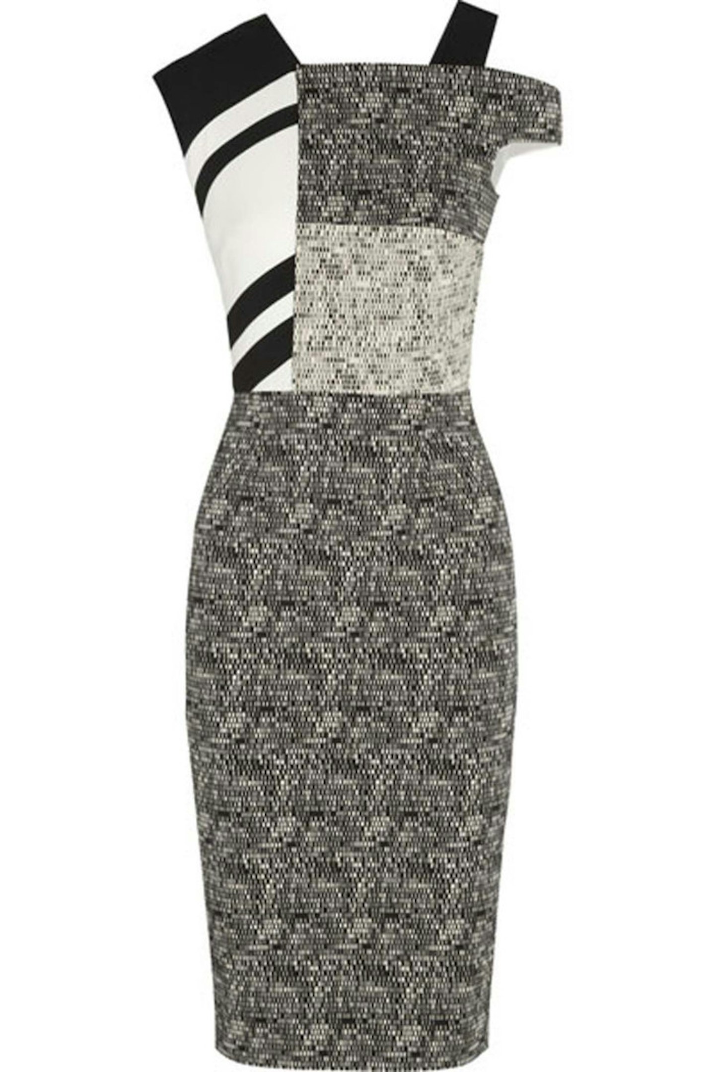 Jacquard and Striped Crepe Dress, £1,450, Roland Mouret at Net-a-porter.com