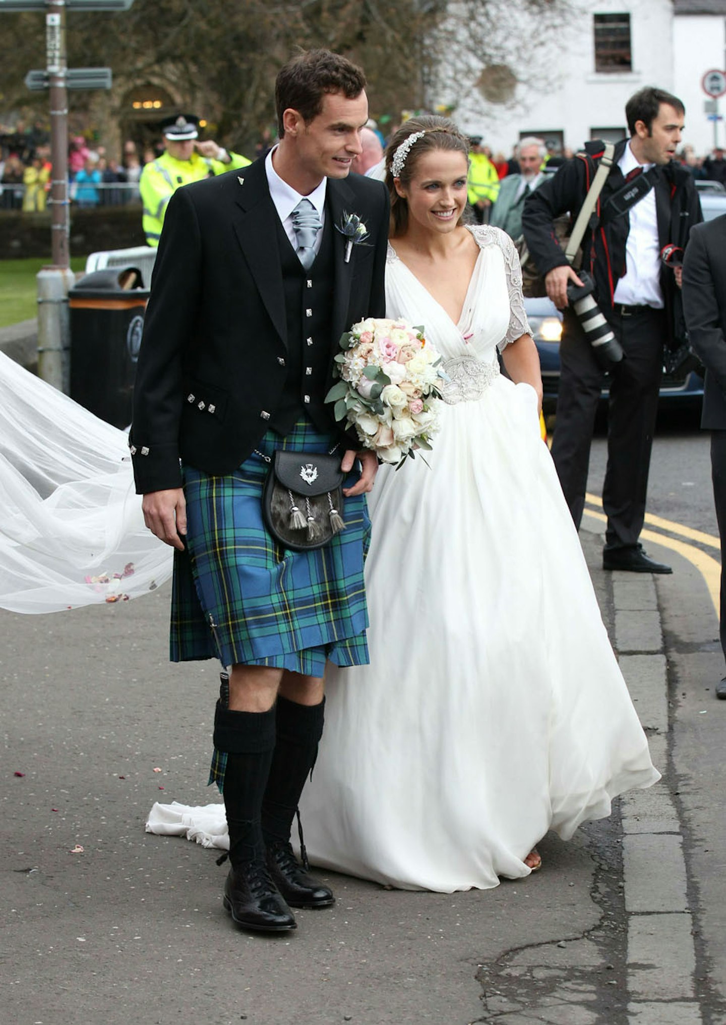 Andy and Kim on their wedding day.