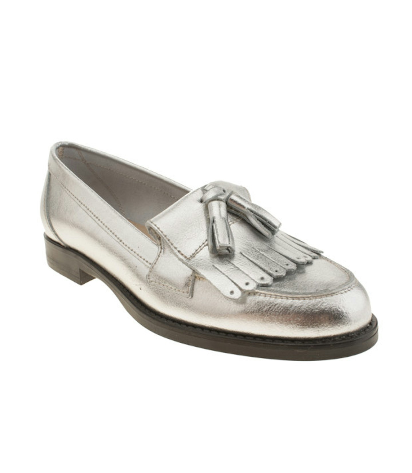 Silver tasselled loafers