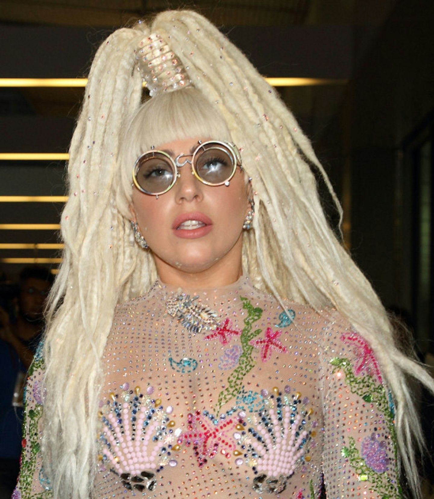 Lady Gaga dreadlock ponytail