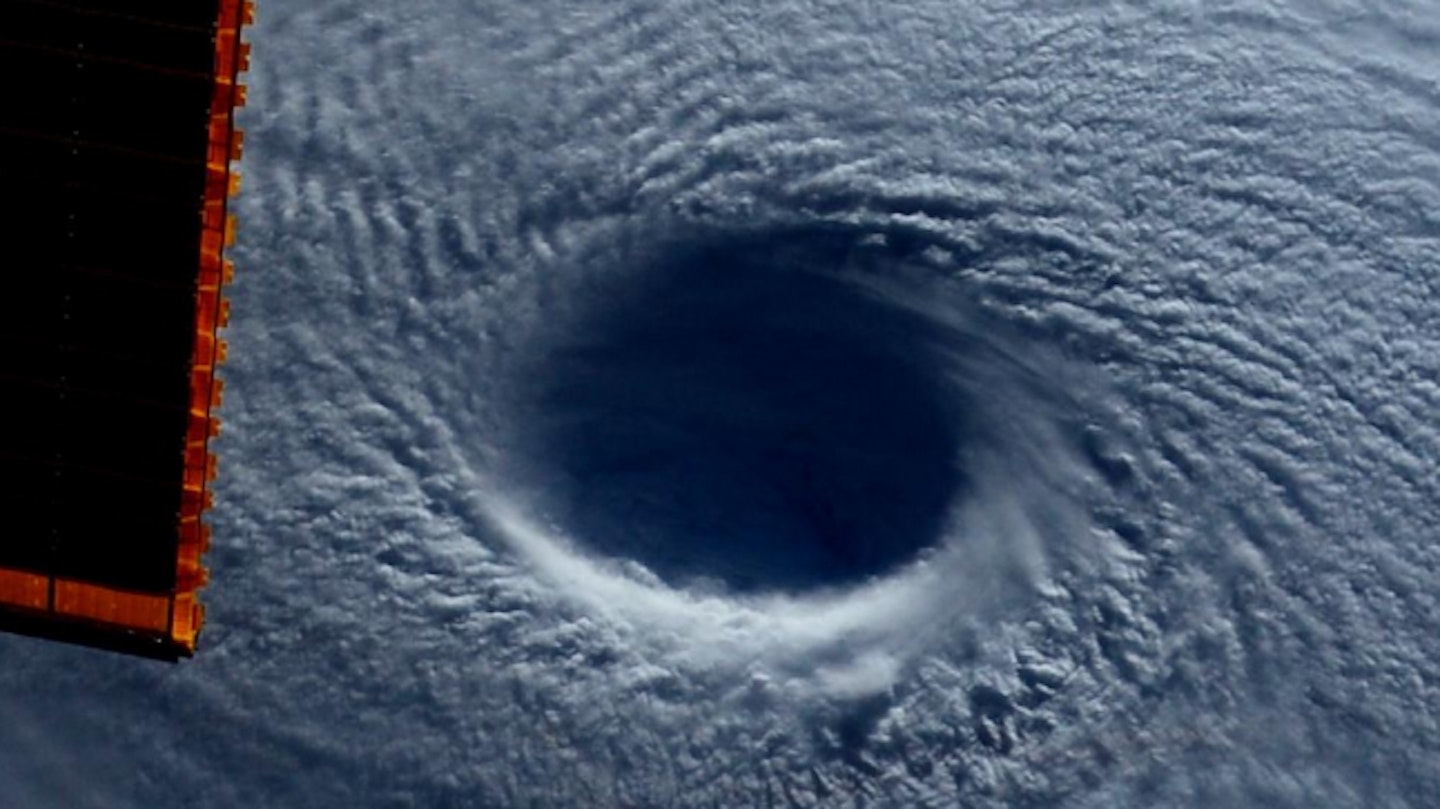 The pictures from the Space Station show the enormity of the typhoon