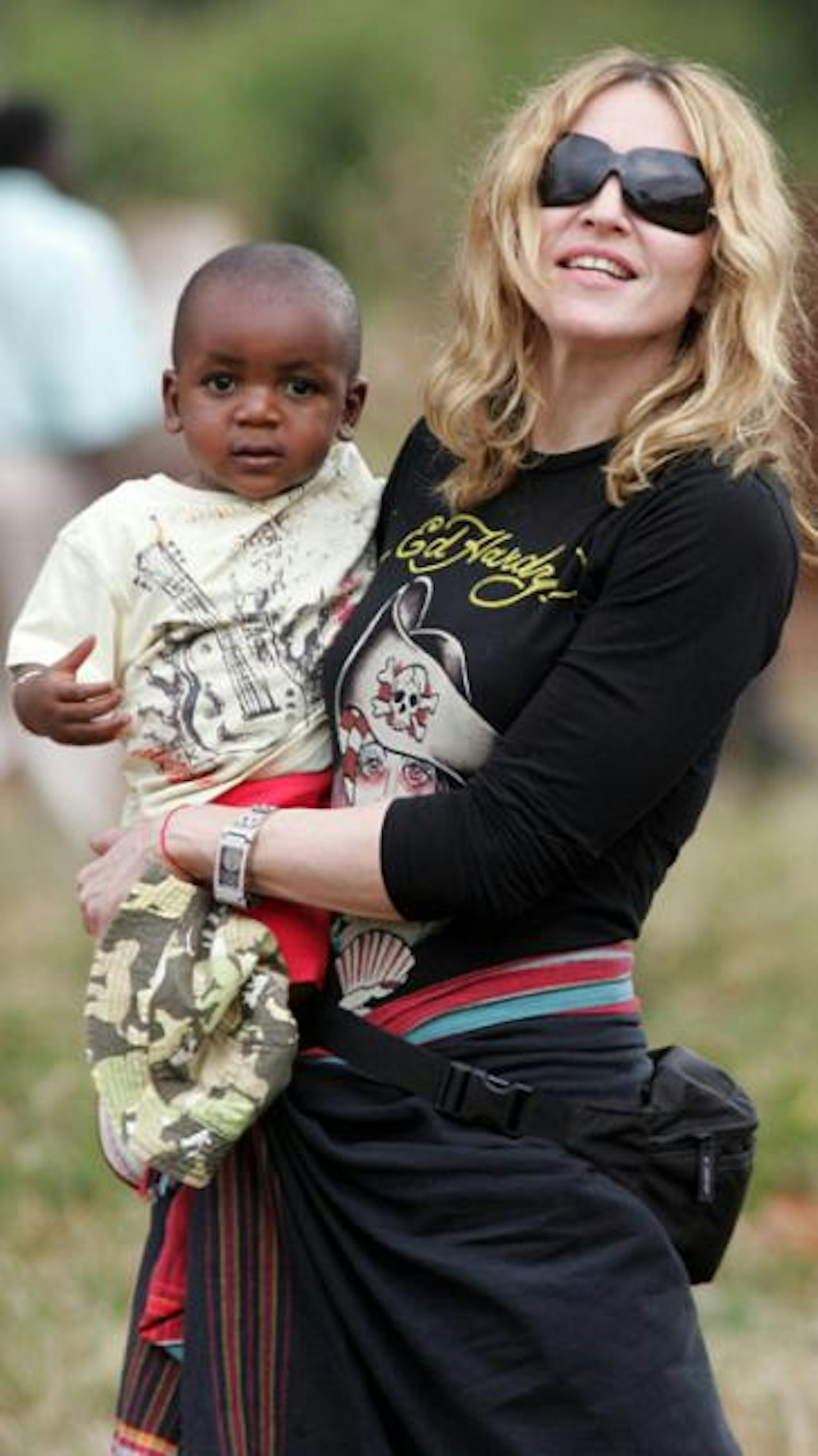 Madonna pictured with her son in Malawi back in 2006