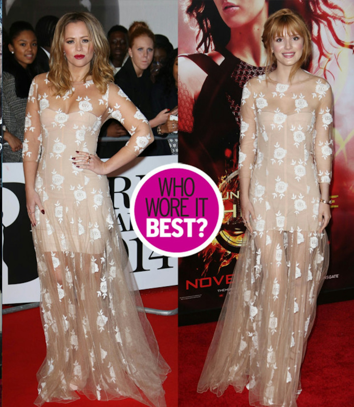 who-wore-it-best-kimberley-walsh-bella-thorne-sheer-nude-lace-dress