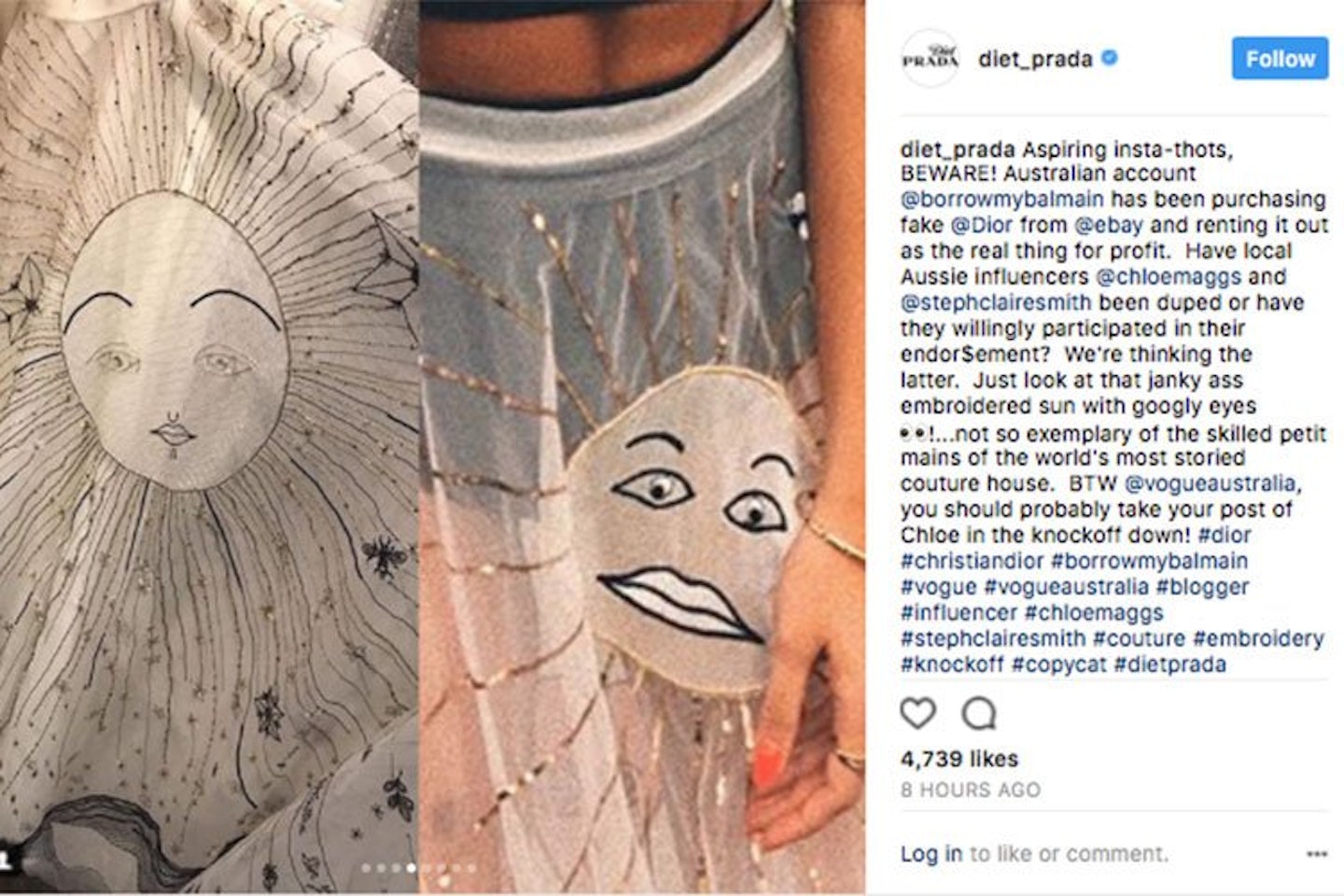 Screenshot from diet_prada