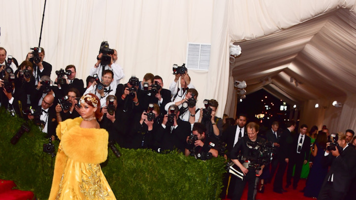 Rihanna Shut Down The Met Gala Red Carpet In HUGE Yellow Dress | Grazia Rihanna Shut Down The Met Gala Red Carpet In HUGE Yellow Dress | Grazia