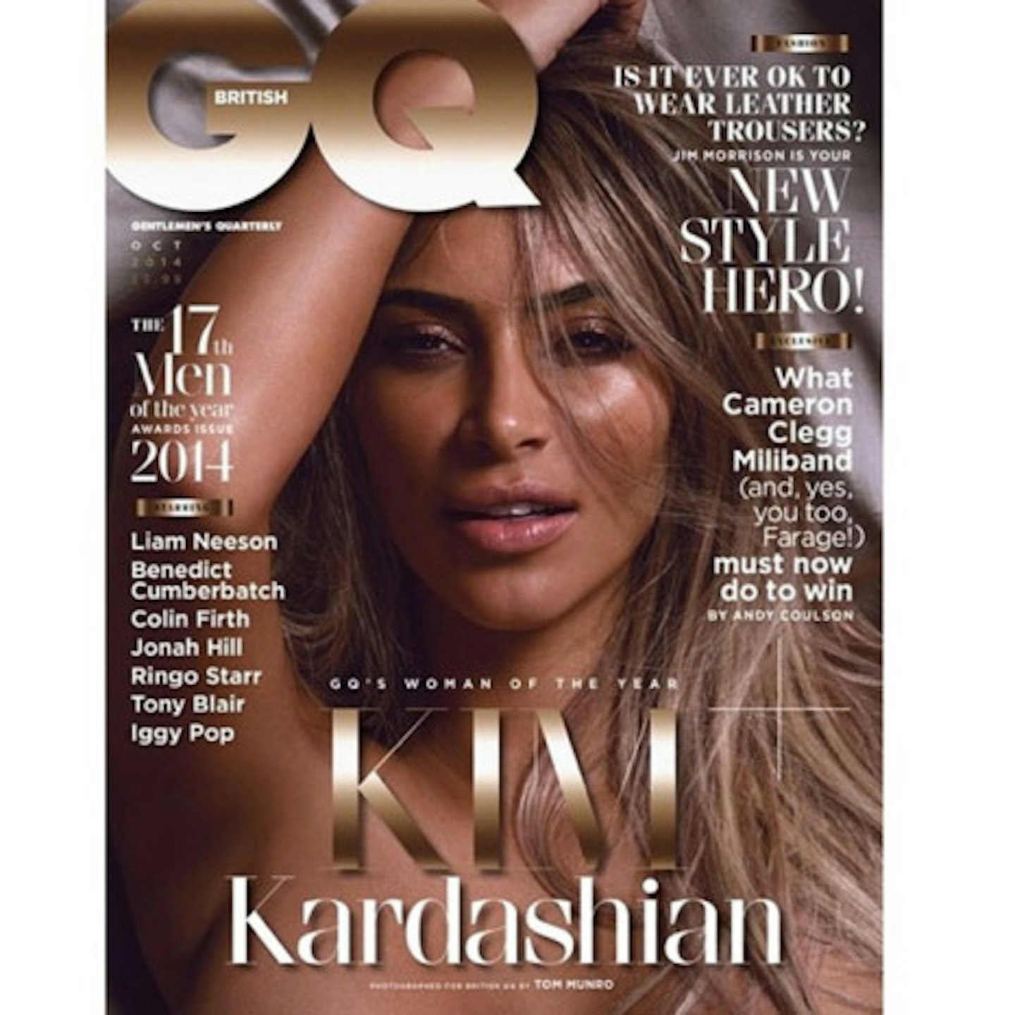 Kim posted her GQ cover on Instagram