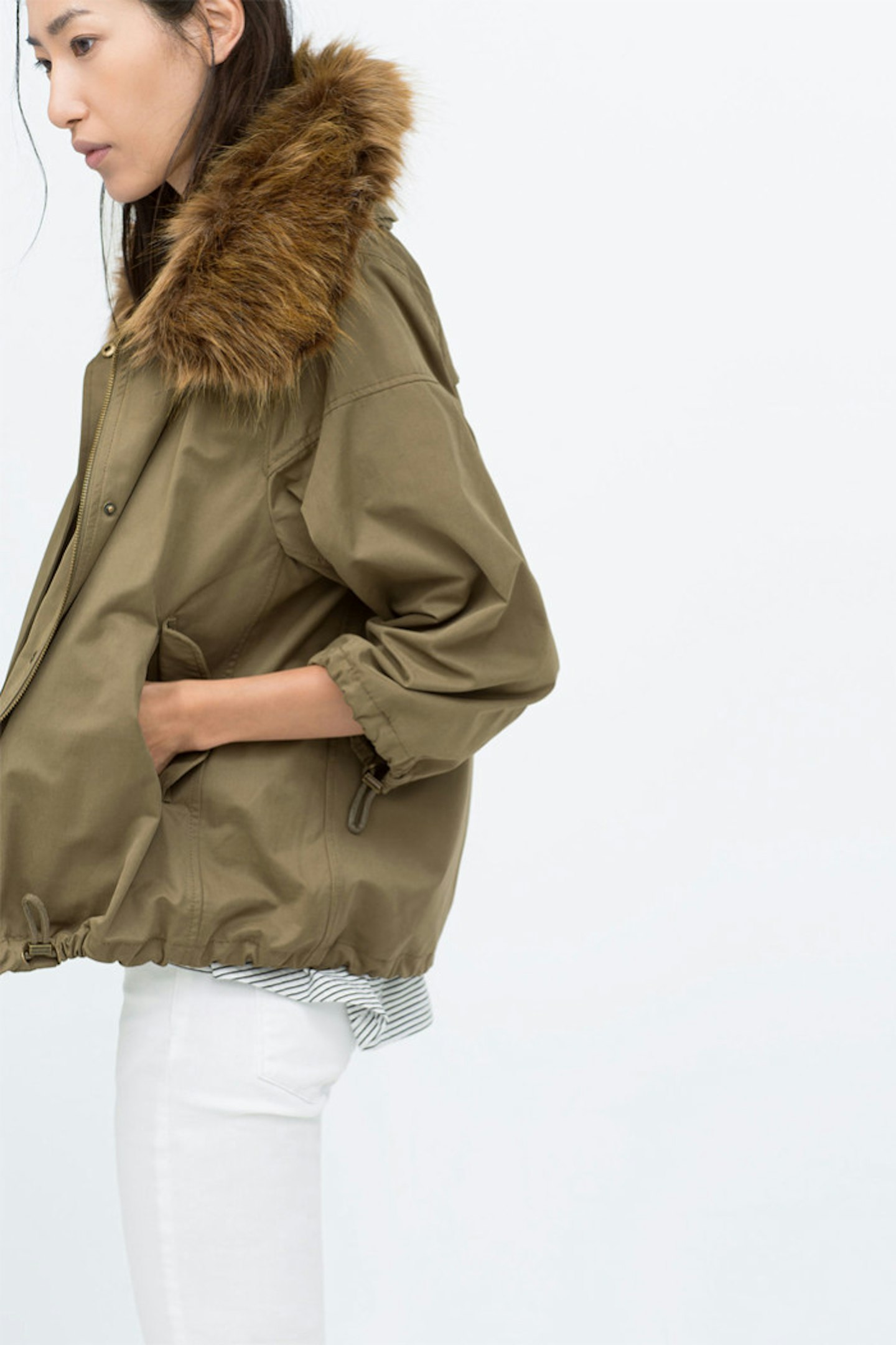 Associate editor Lucy Dunn: 'Call me a pessimist but I'm resigned to the fact that if we get a summer, it's going to be a short one! I've already got an eye out for autumn pieces, which is why this baggy parka bomber caught my eye.'