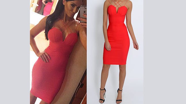 Coral Bodycon Dress