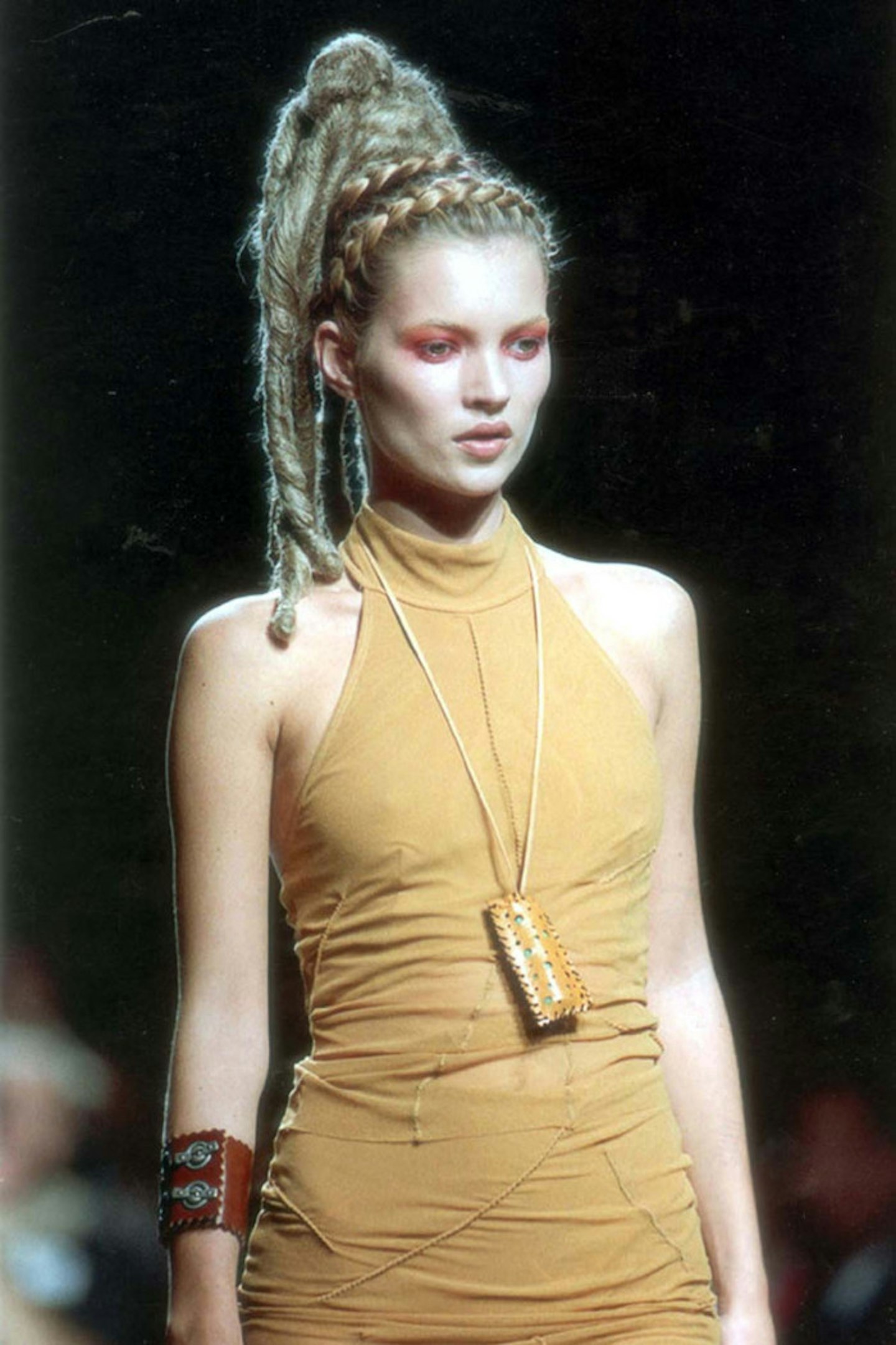 Kate Moss is a Jean Paul Gaultier girl in 1995.