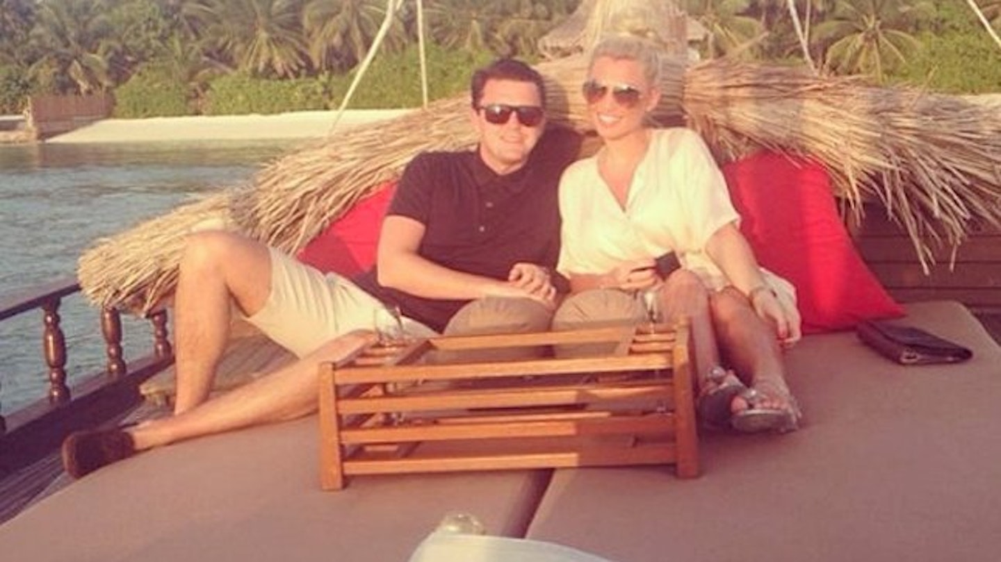 Billie looking loved up in the Maldives.