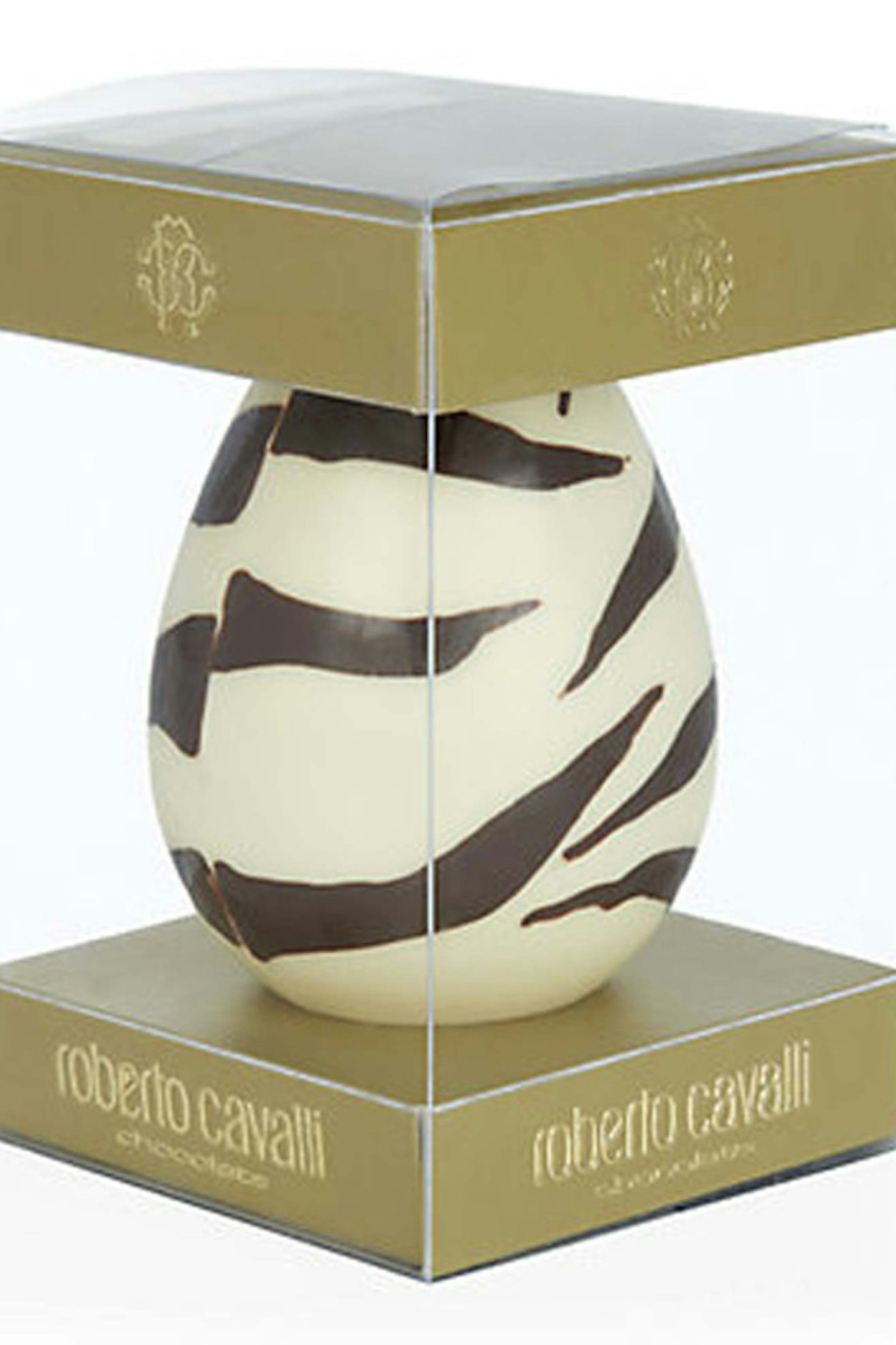 Roberto Cavalli Zebra White Chocolate Easter Egg 29.95 harrods