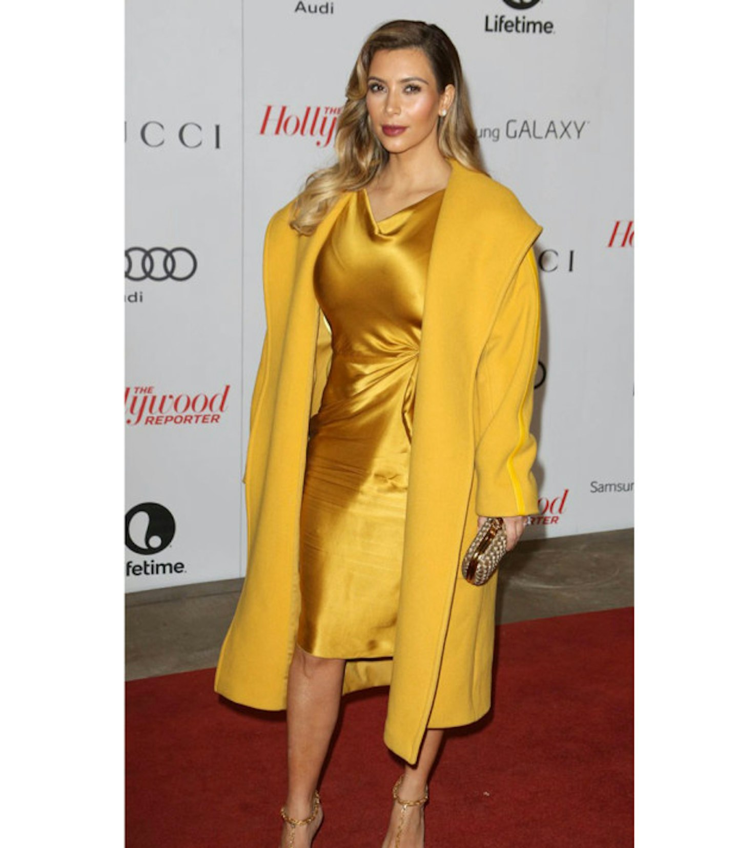 kim-kardashian-fashion-disaster-mustard-coat-mustard-dress