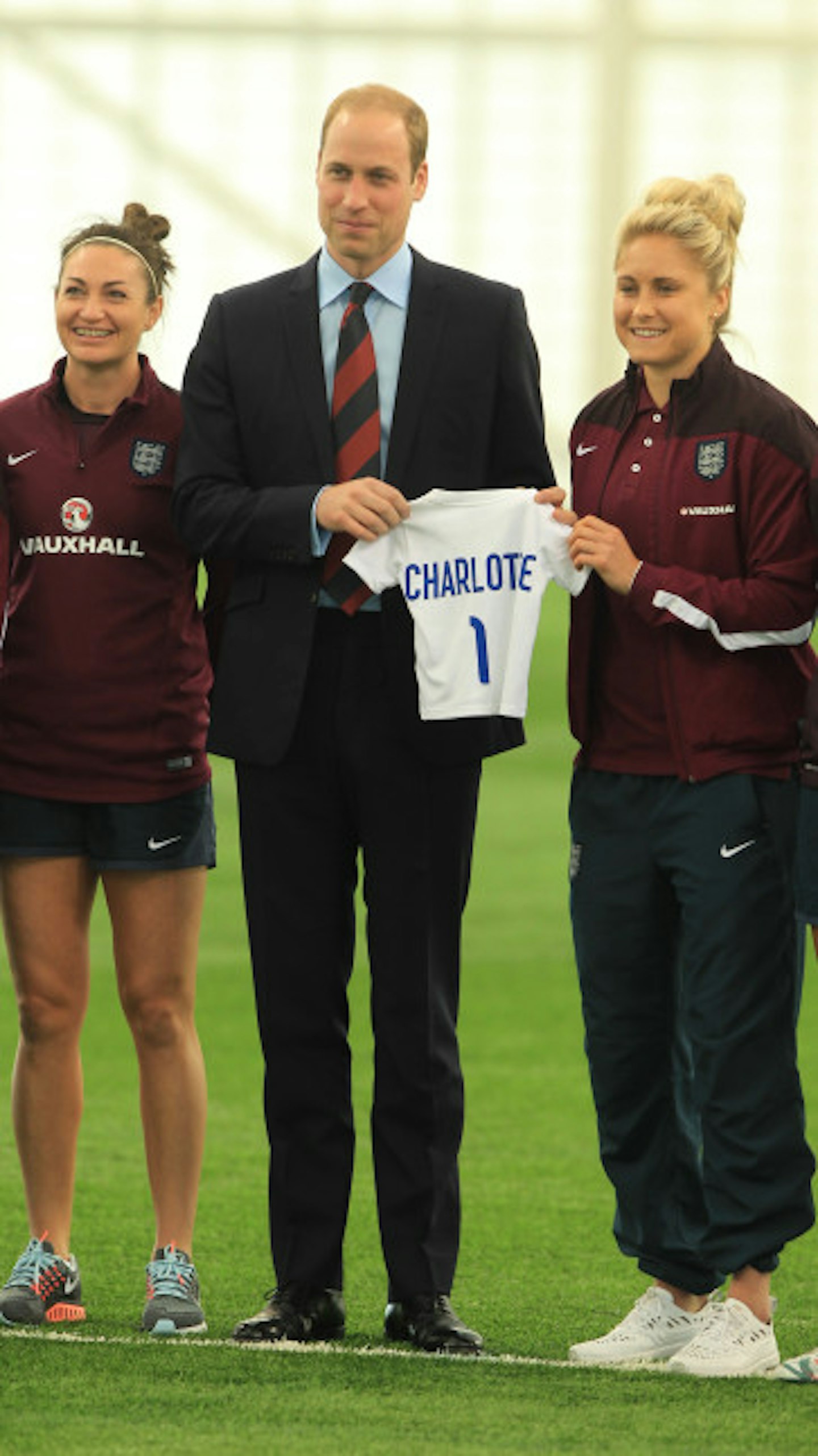 Prince William with the football team