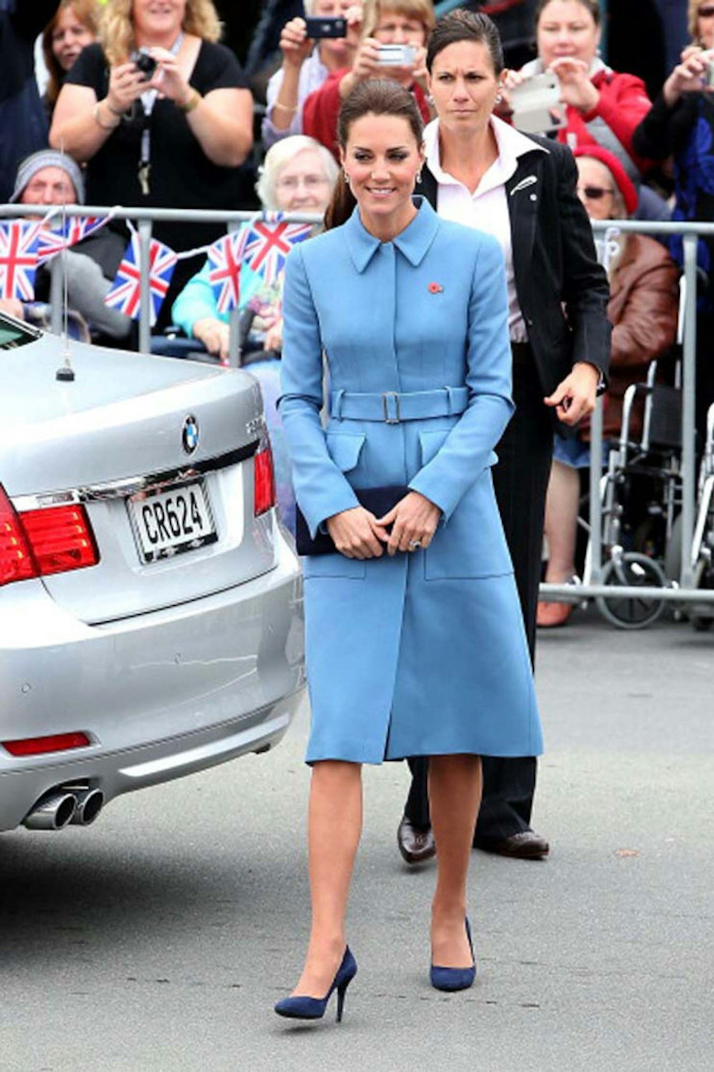 The Duchess of Cambridge in Alexander McQueen visit Blenheim, New Zealand, 10 April 2014