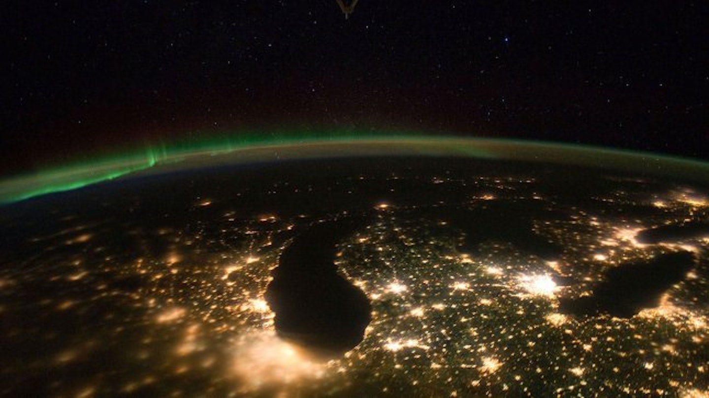 The view of Earth from the International Space Station - the super-thin atmosphere protects us all from the harshness of Space