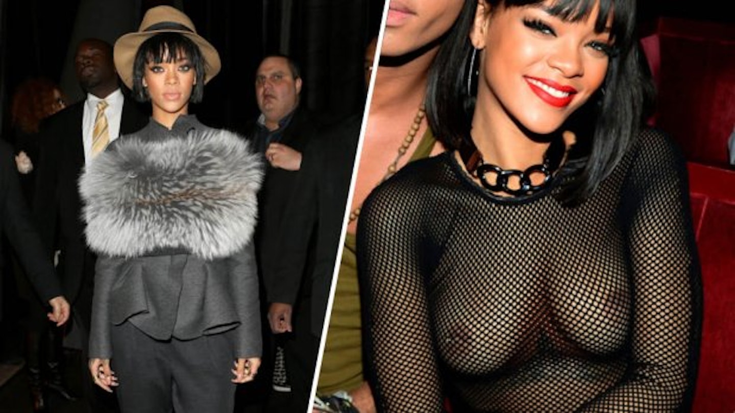 Rihanna's Confusing Breast Behaviour