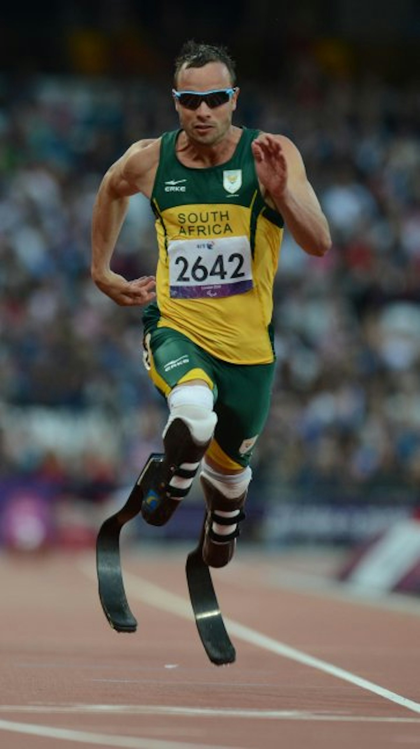 Oscar competing in the 2012 Paralympics, before the tragic incident