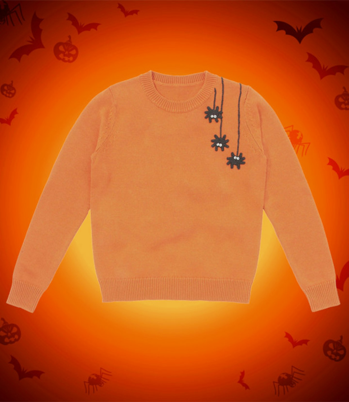 Orange spider sweater