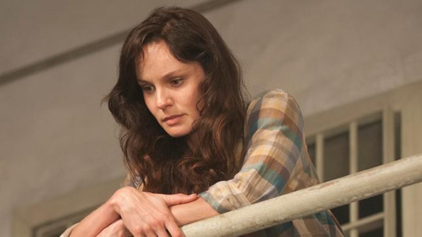 Sarah says she loves not having to wear make up or totter around in heels as Lori in The Walking Dead