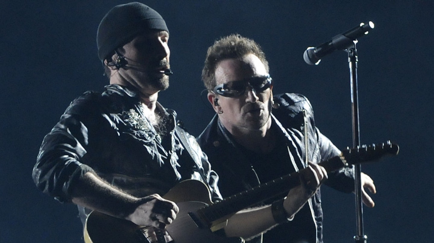 U2 performing on tour