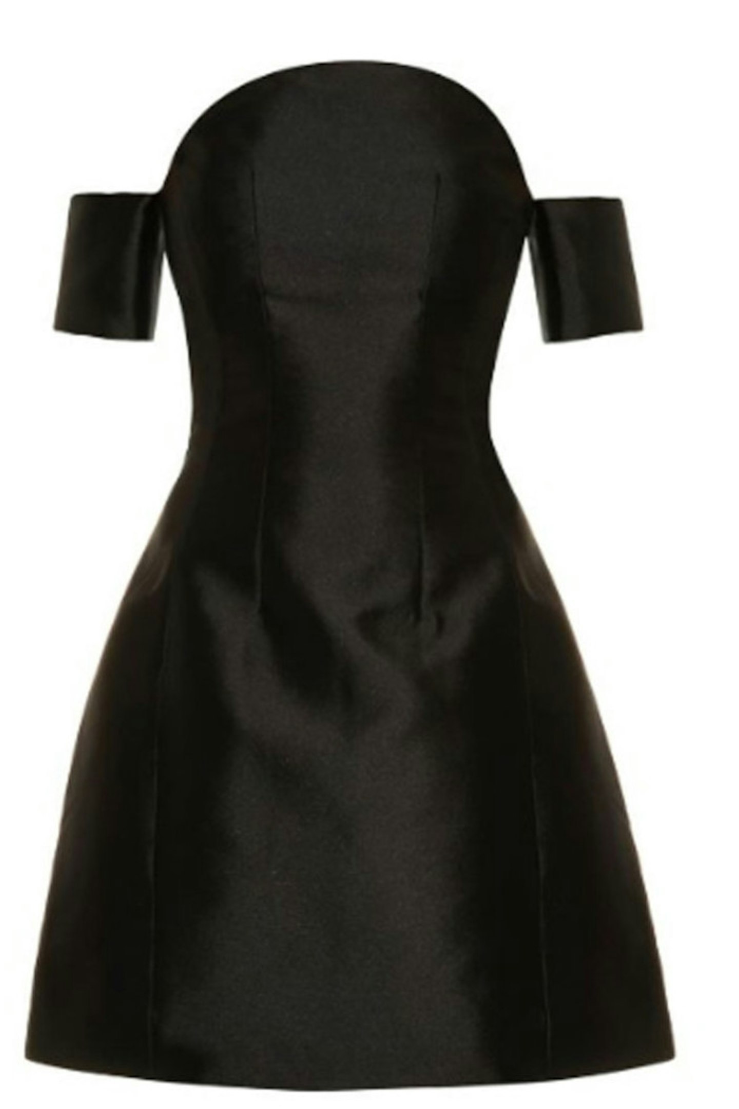 Carven Off-the-shoulder High Shine Twill Dress