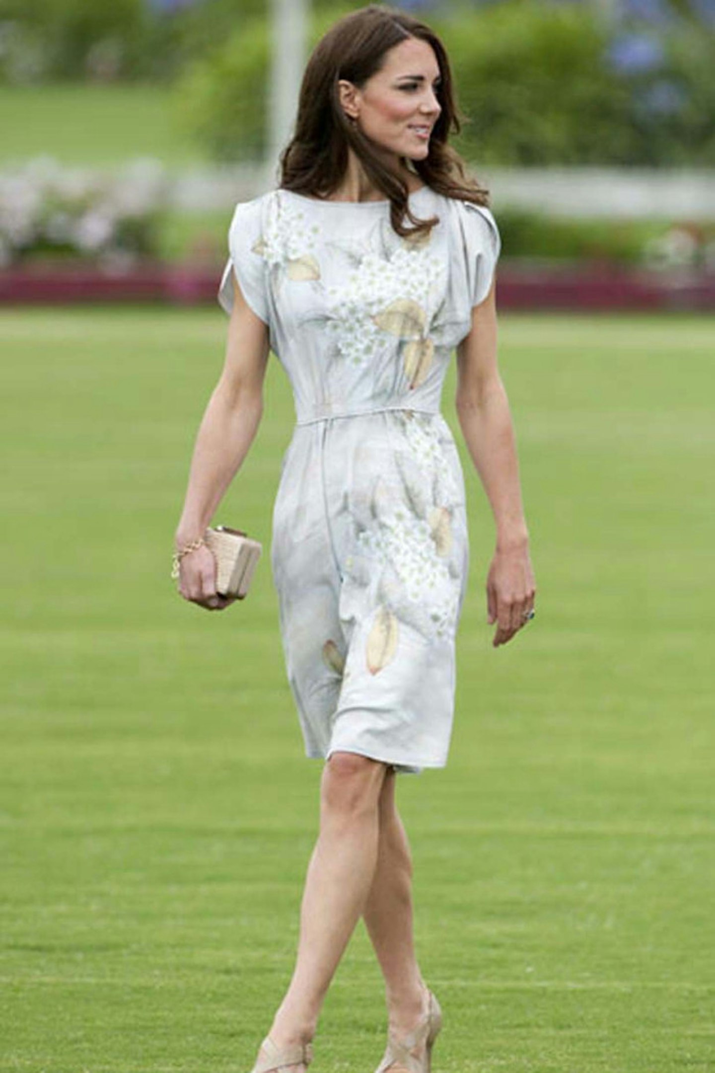 Kate Middleton in Jenny Packham dress at a Polo match, 9 July 2011