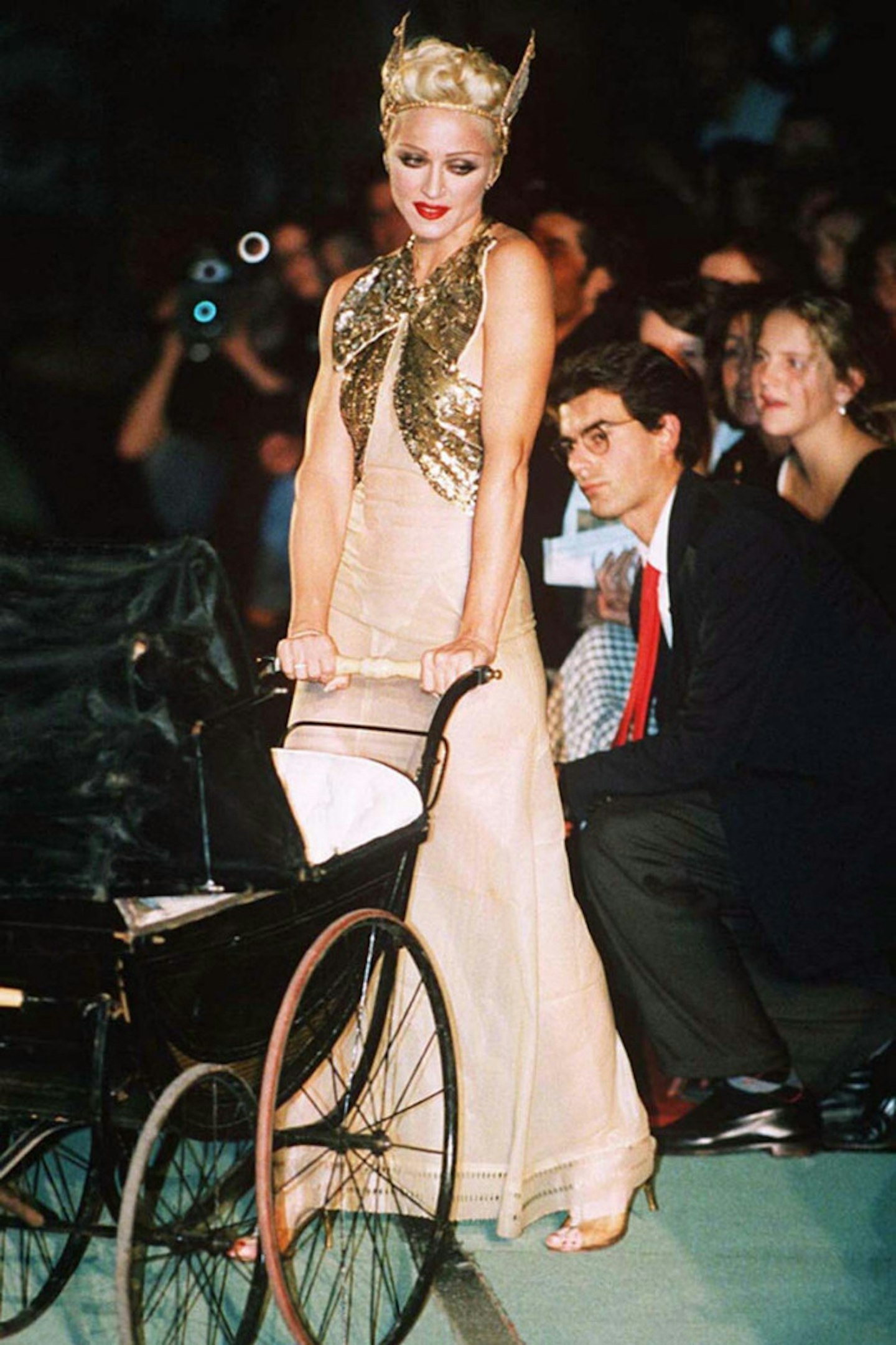 It's 1994 and here's Madonna again, this time with a pram.
